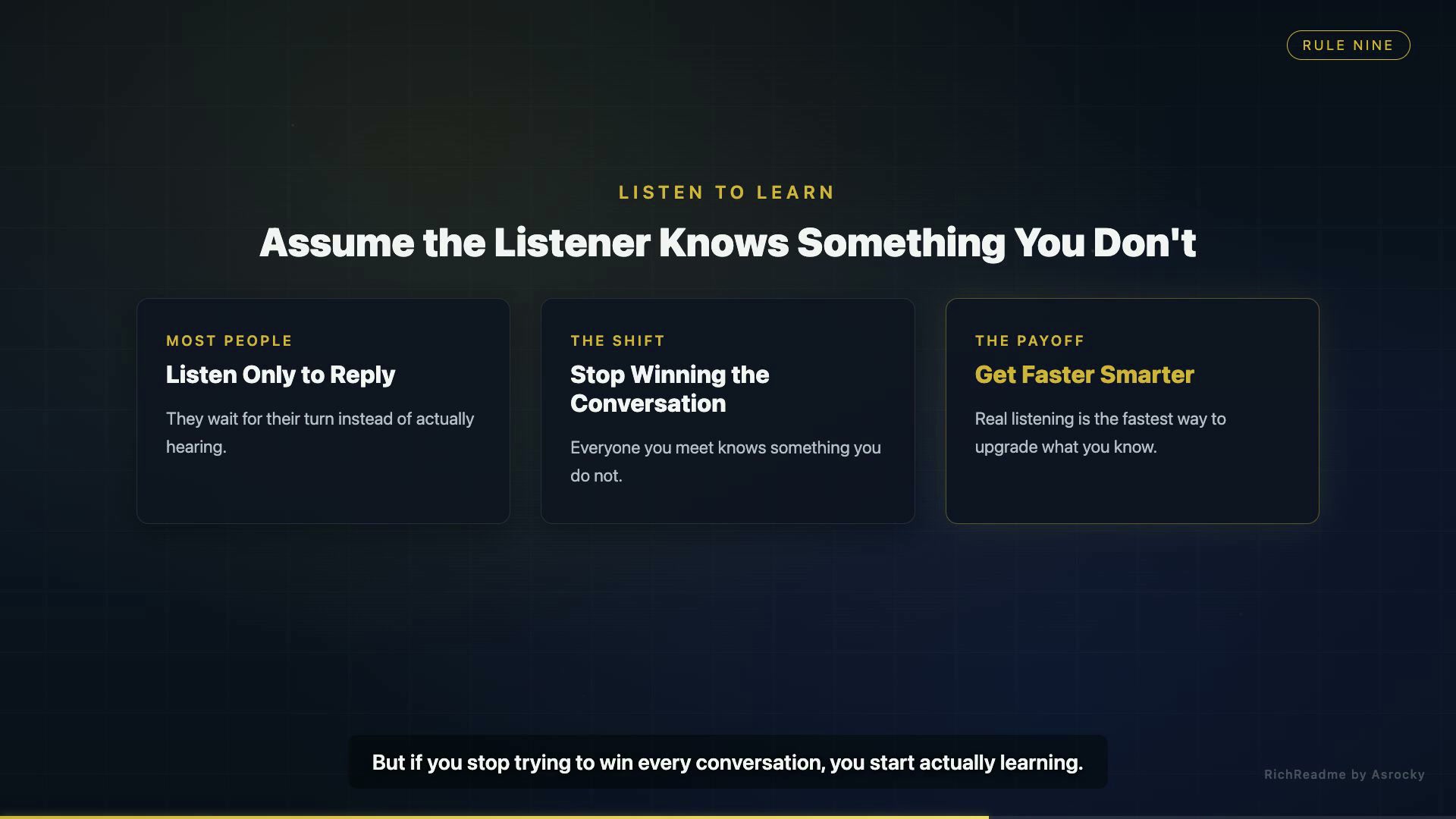 Assume the Listener Knows Something You Don't