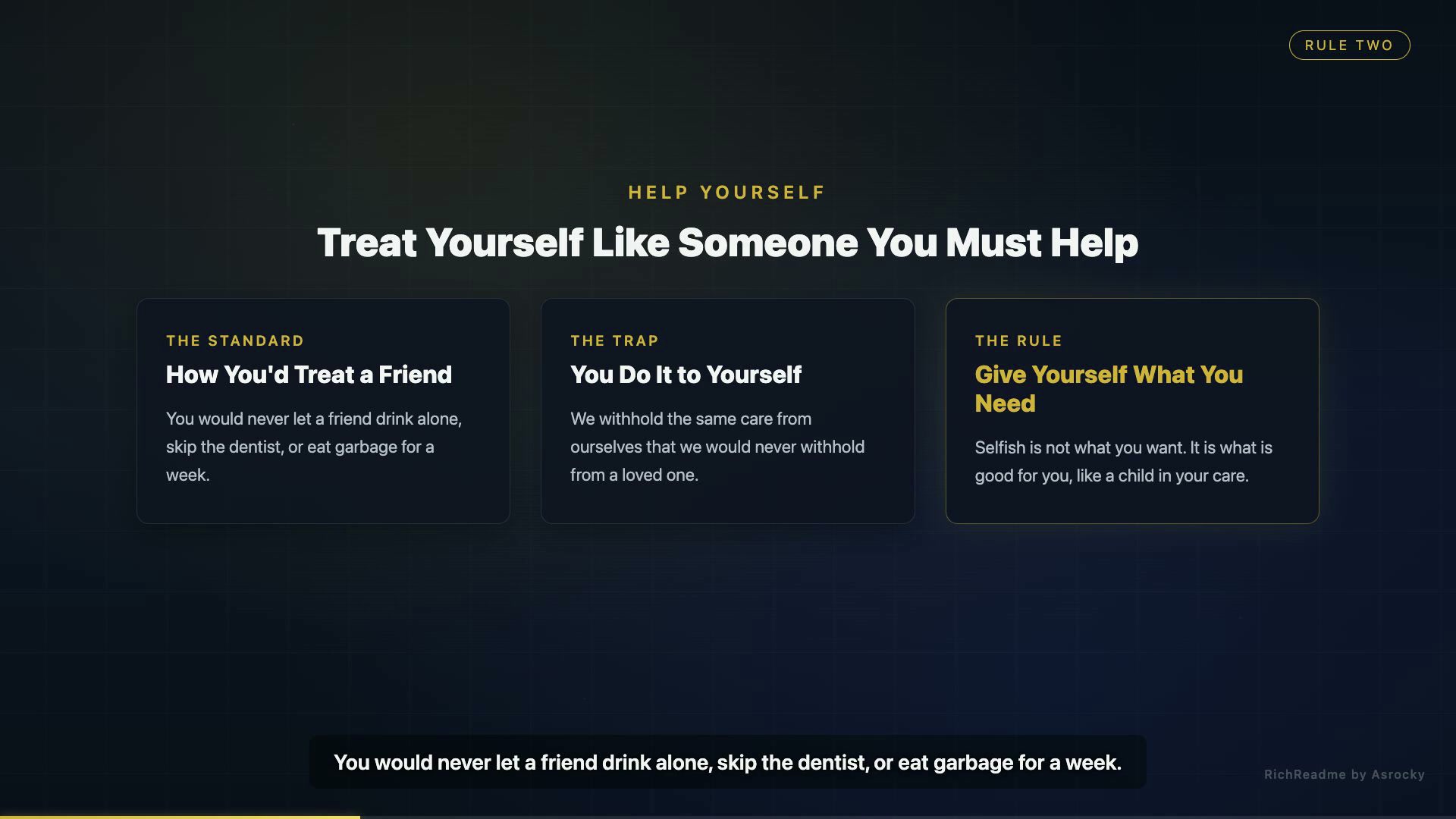 Treat Yourself Like Someone You Must Help