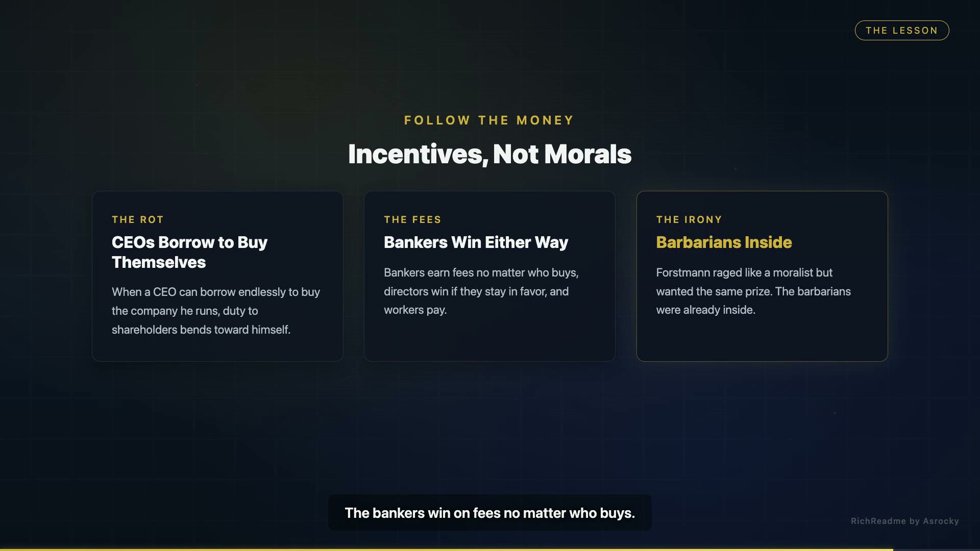 Incentives, Not Morals