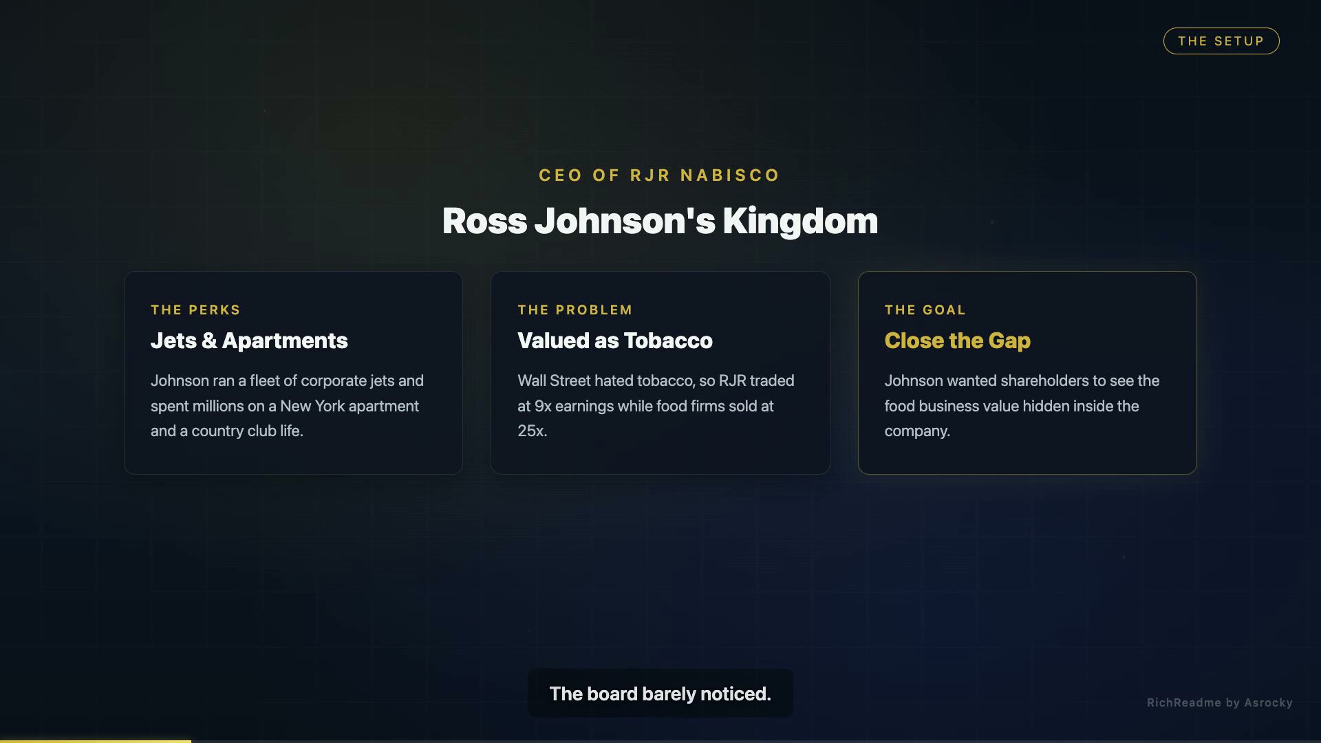 Ross Johnson's Kingdom