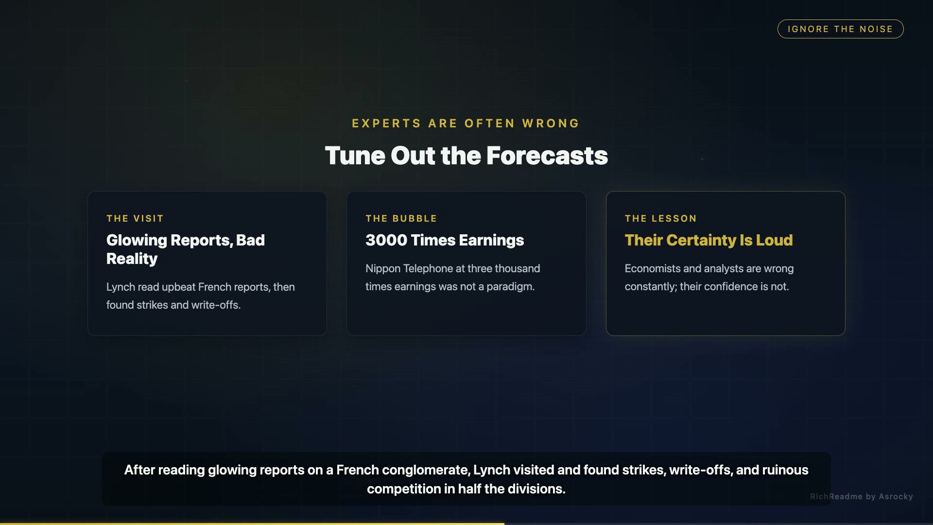 Tune Out the Forecasts