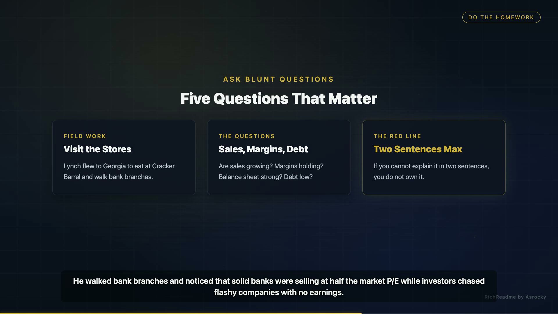 Five Questions That Matter