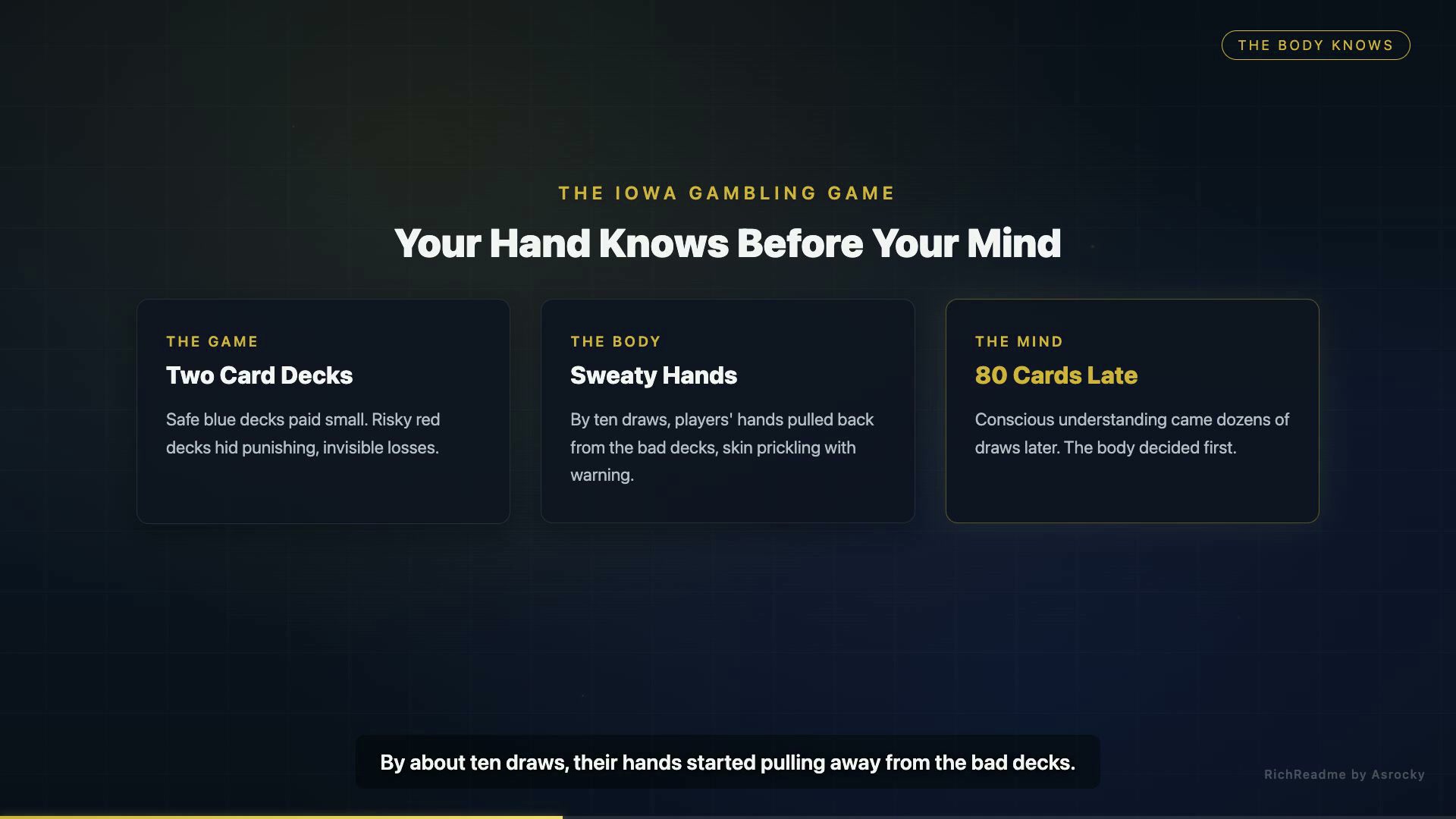 Your Hand Knows Before Your Mind