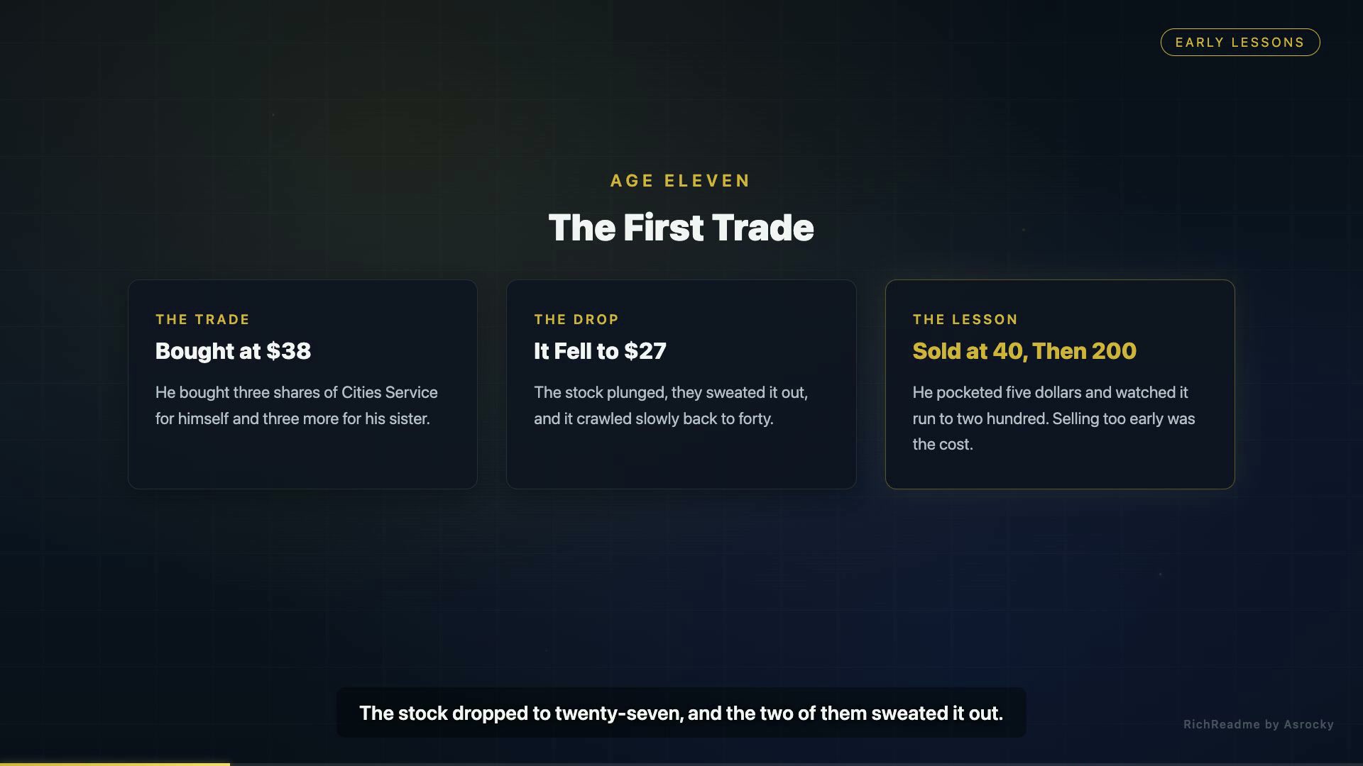 The First Trade
