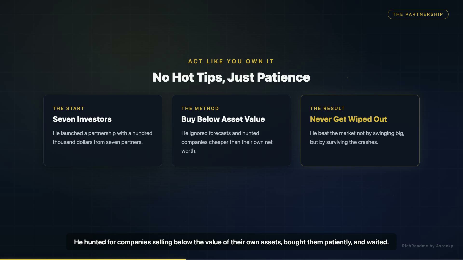 No Hot Tips, Just Patience