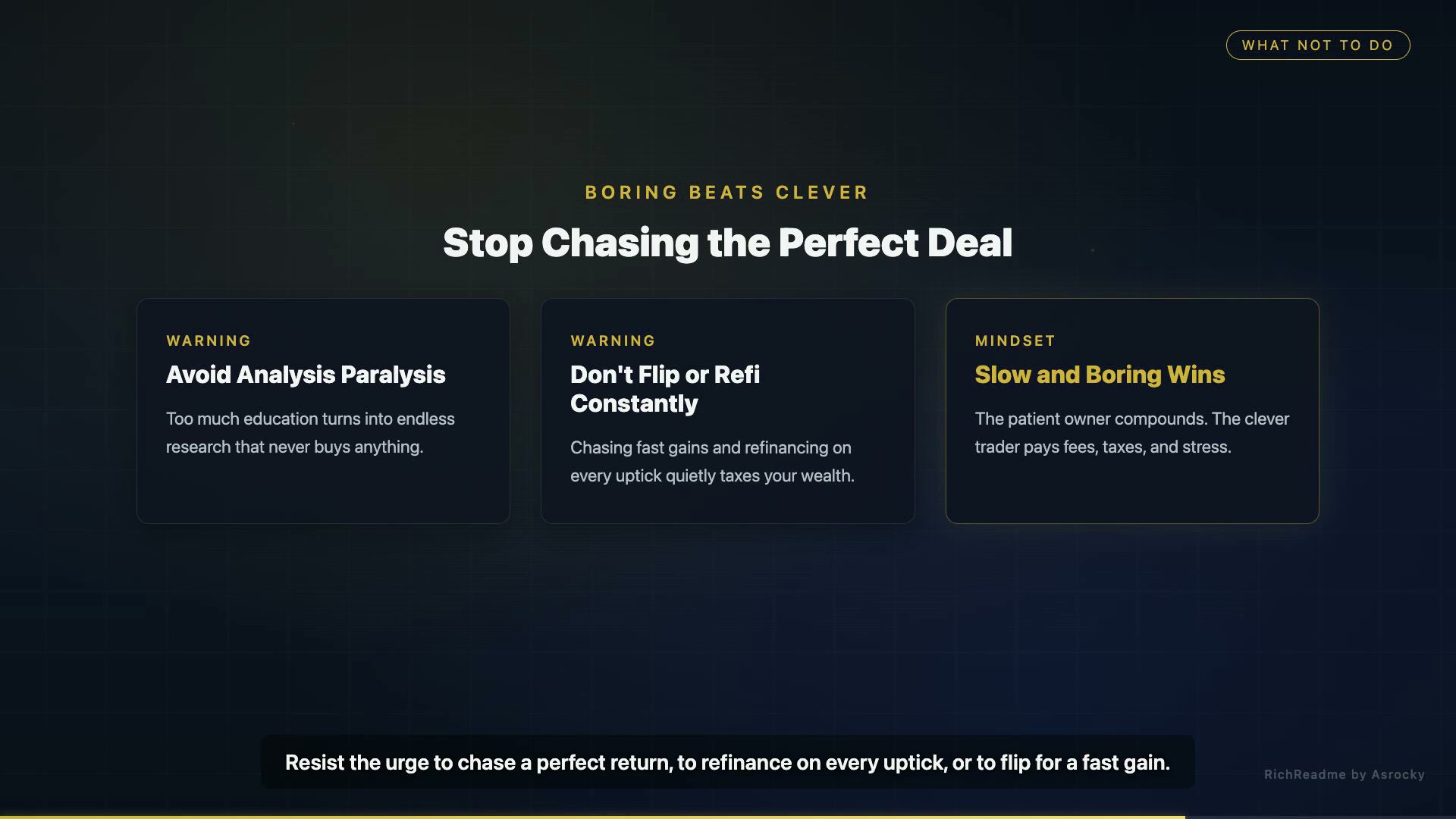 Stop Chasing the Perfect Deal