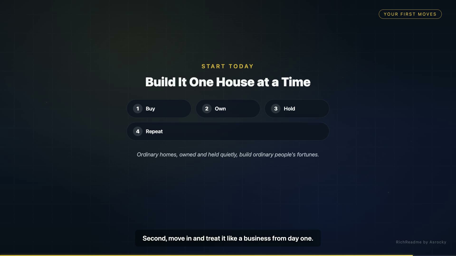 Build It One House at a Time