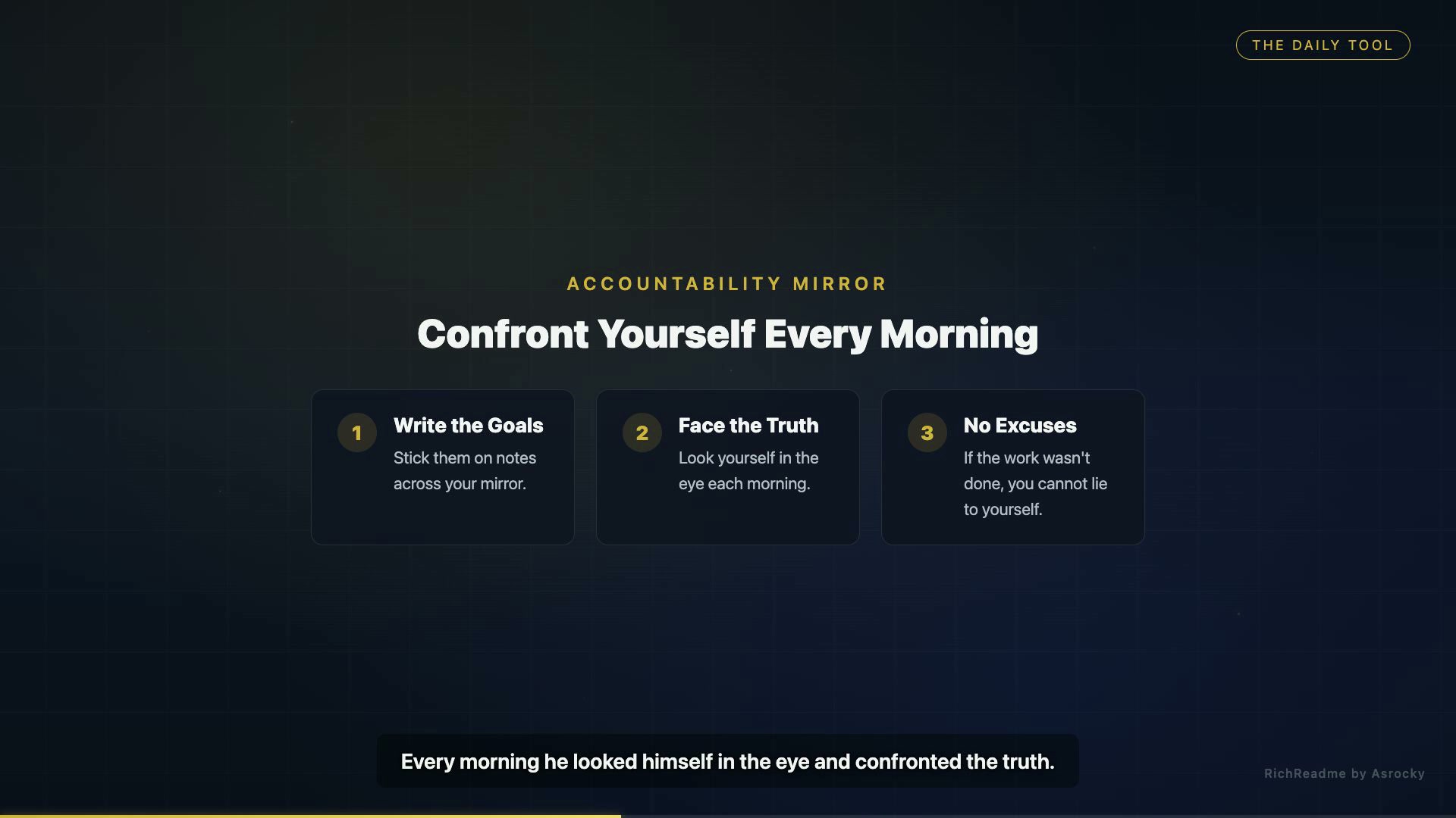 Confront Yourself Every Morning