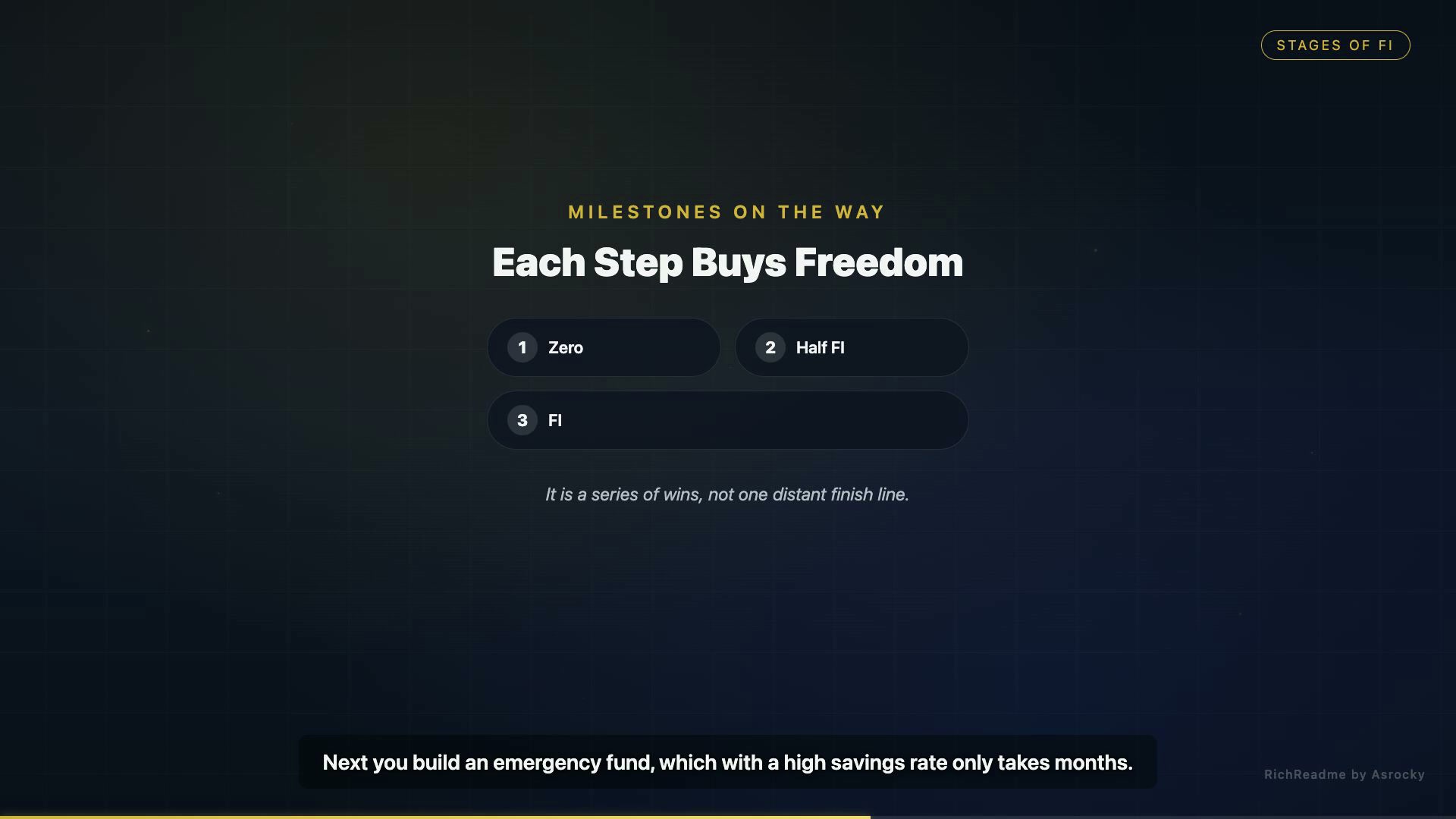 Each Step Buys Freedom