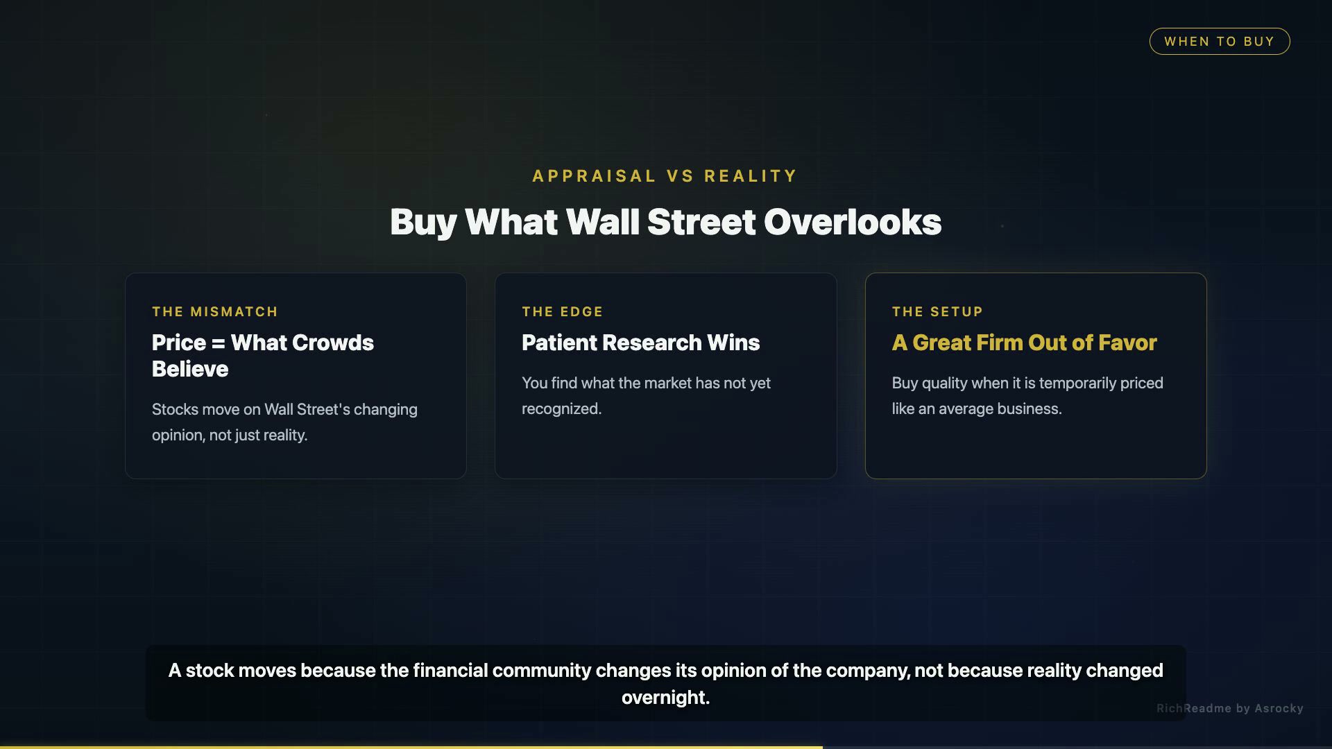 Buy What Wall Street Overlooks