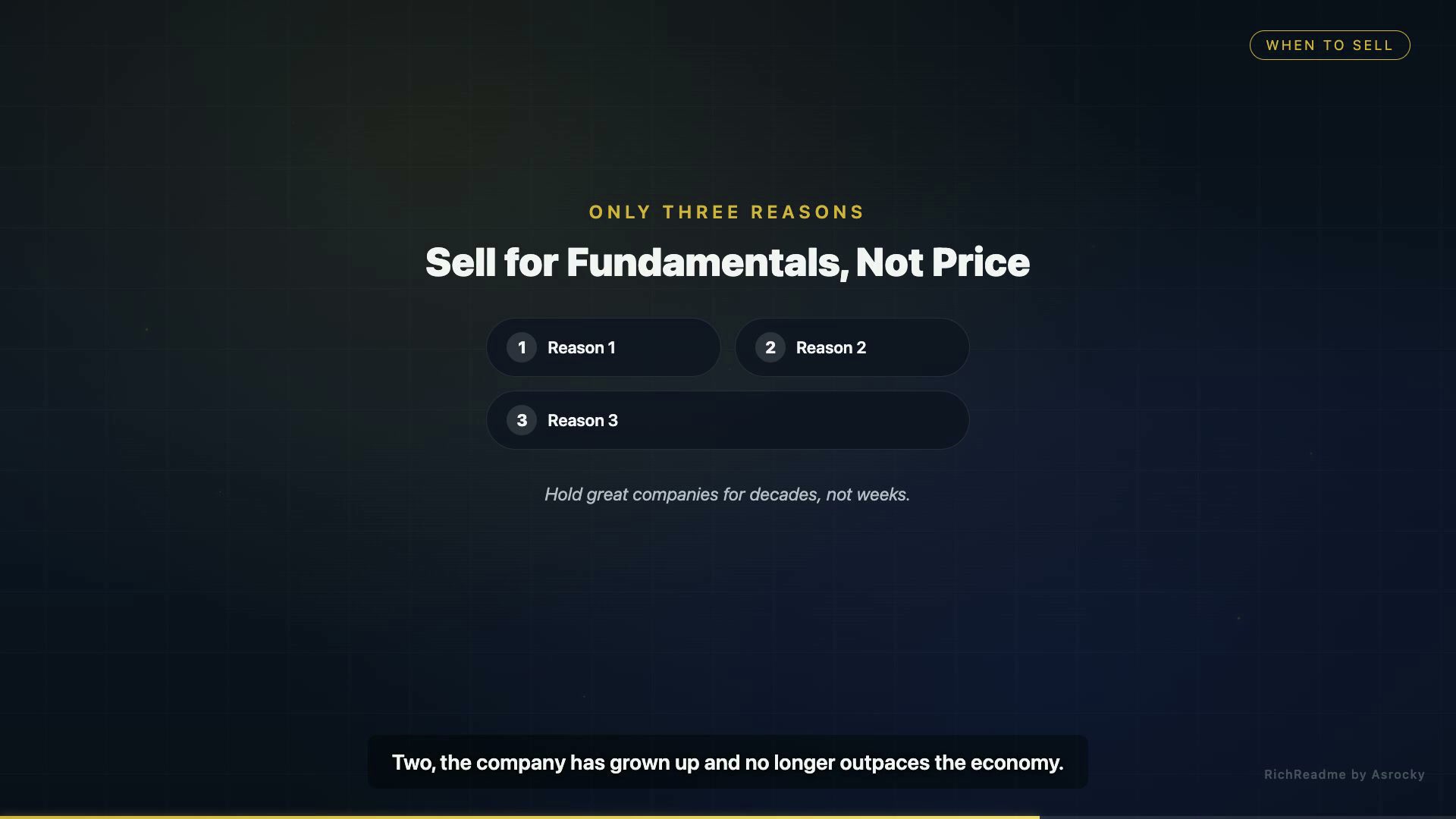 Sell for Fundamentals, Not Price