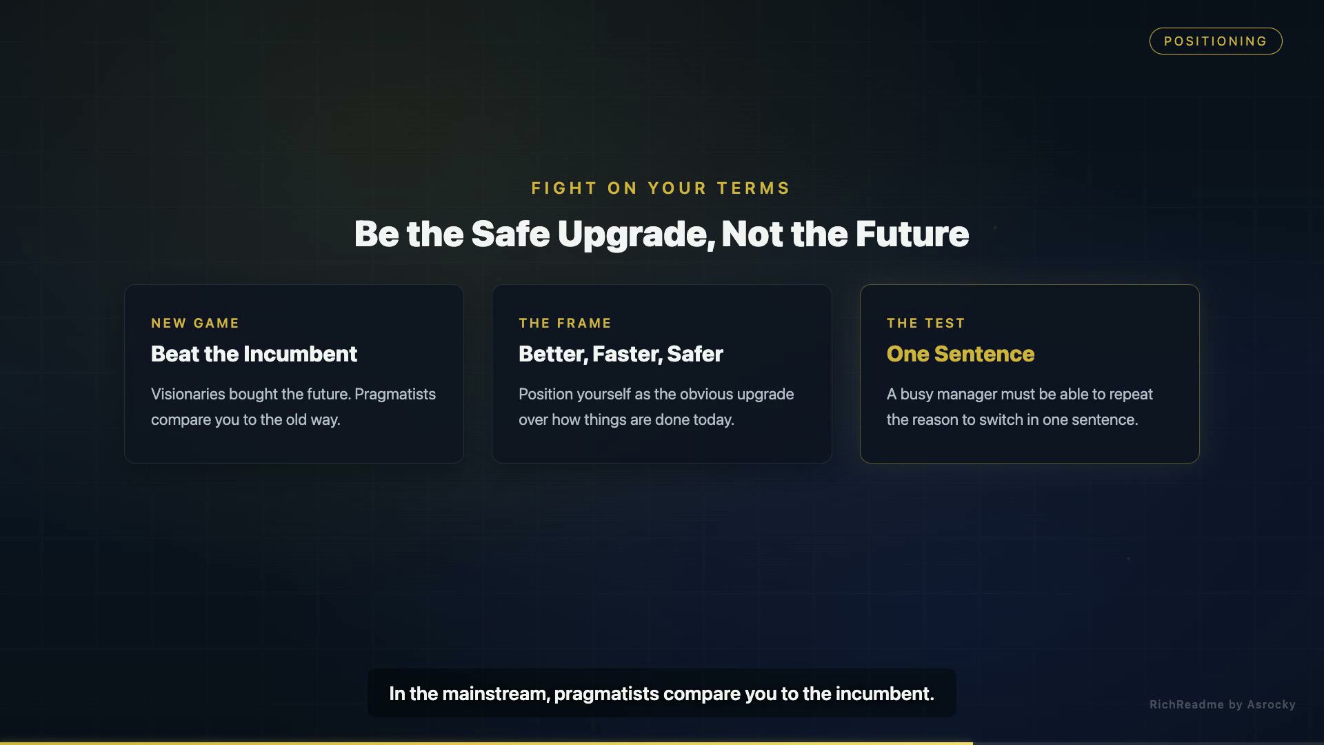 Be the Safe Upgrade, Not the Future