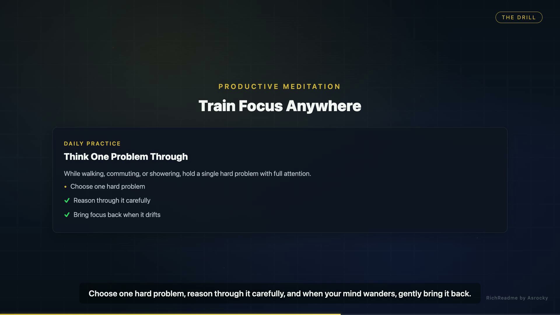 Train Focus Anywhere
