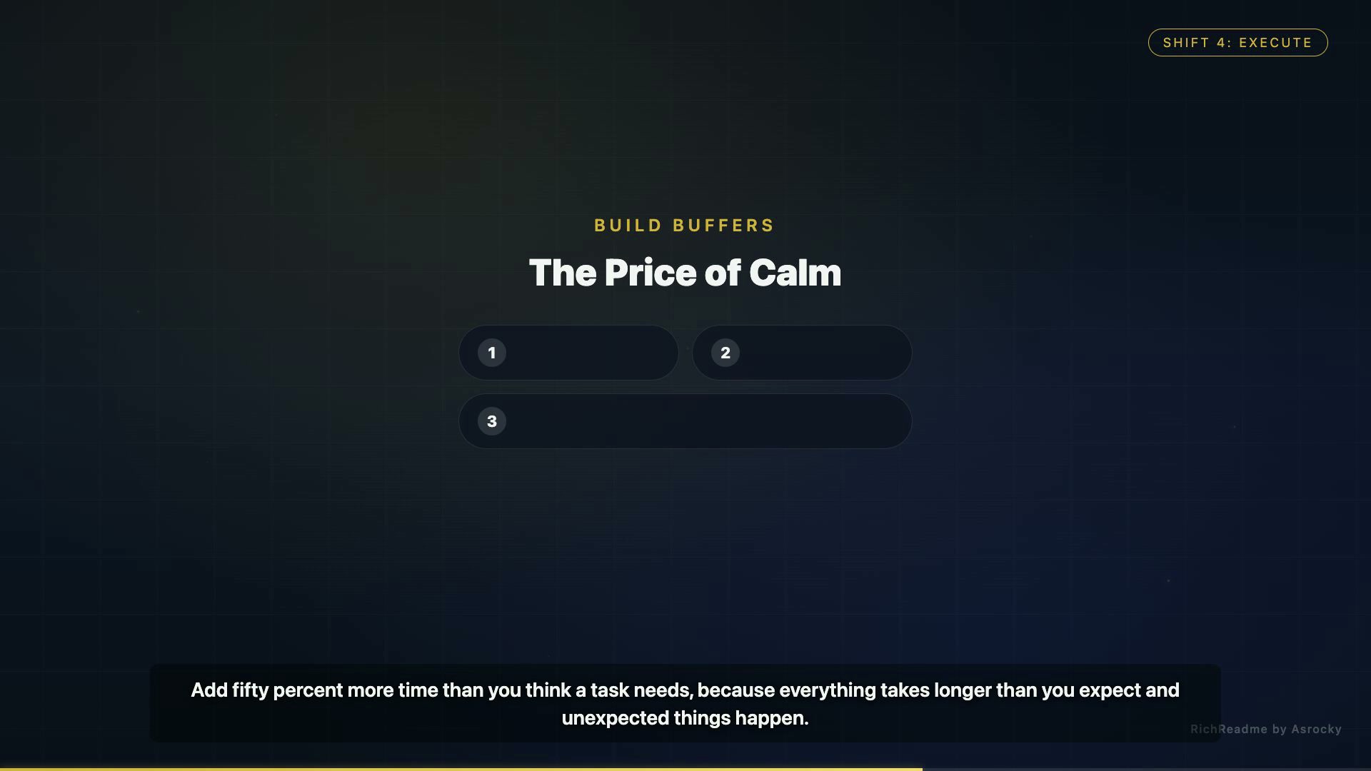 The Price of Calm