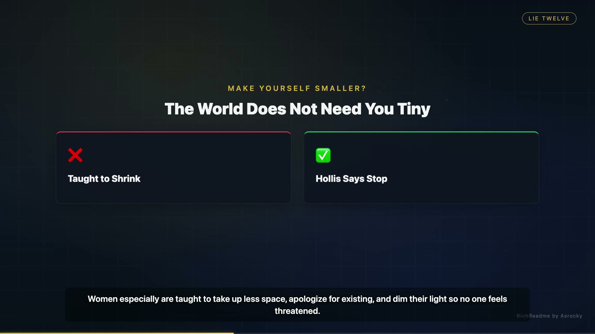 The World Does Not Need You Tiny