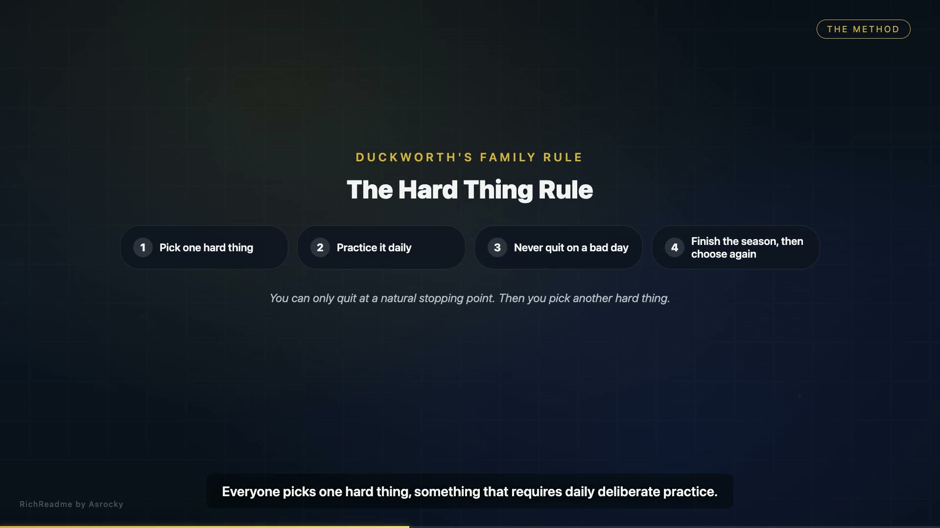 The Hard Thing Rule