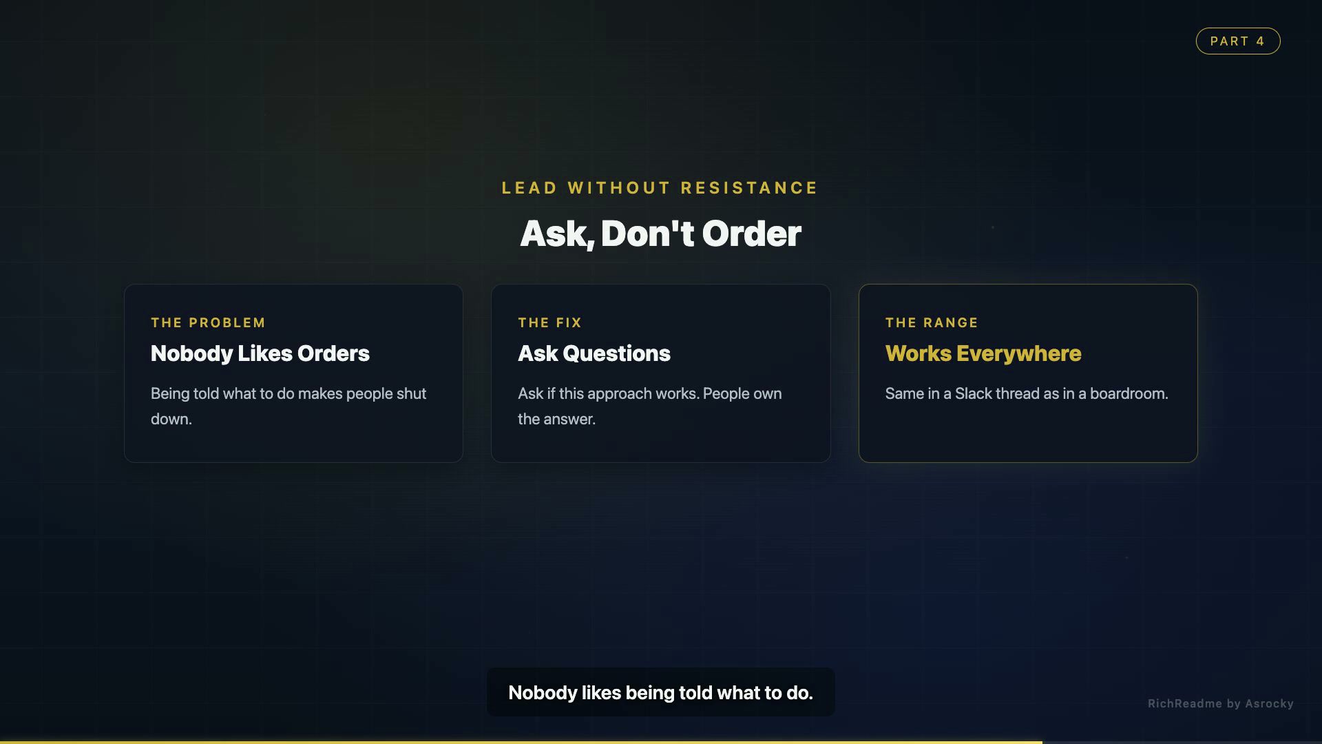 Ask, Don't Order