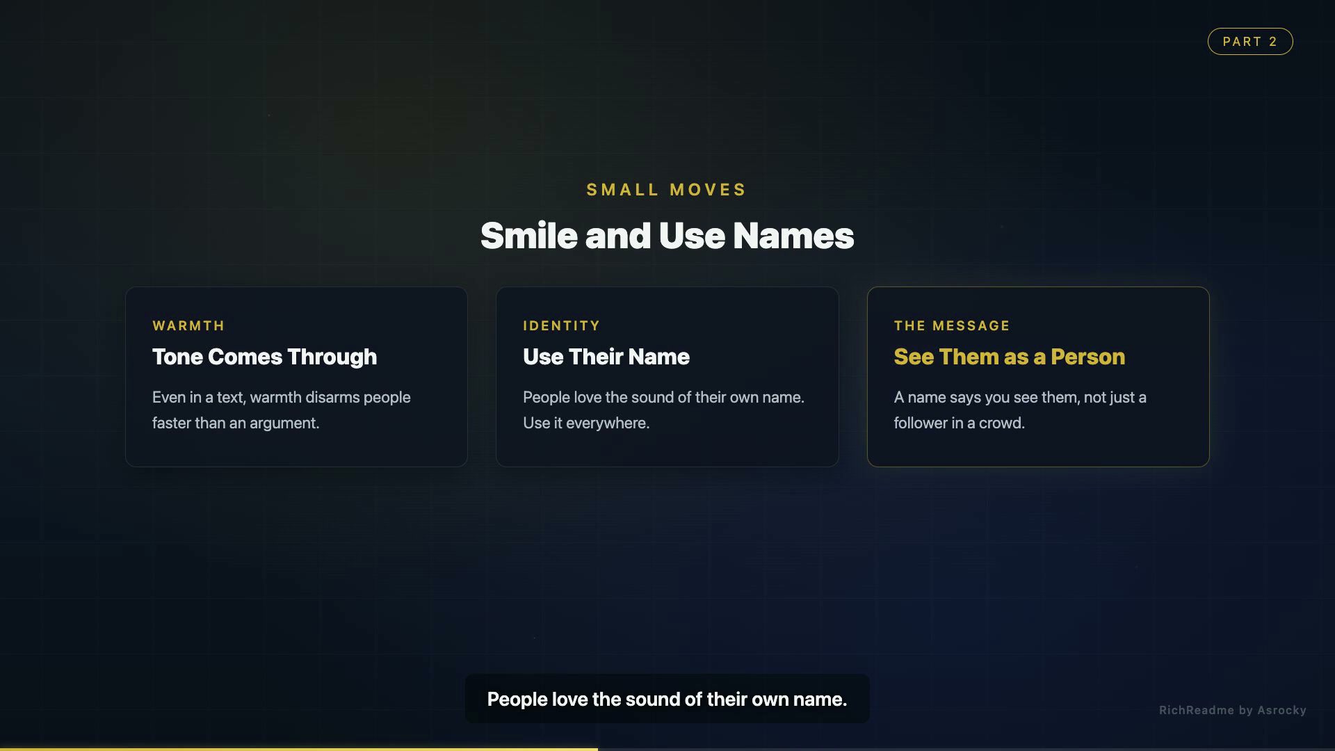 Smile and Use Names