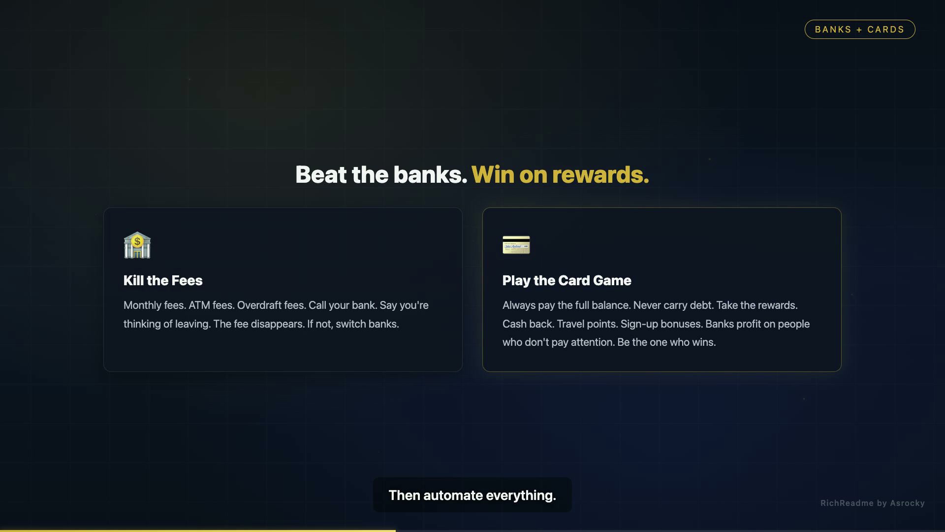 Banks + Cards