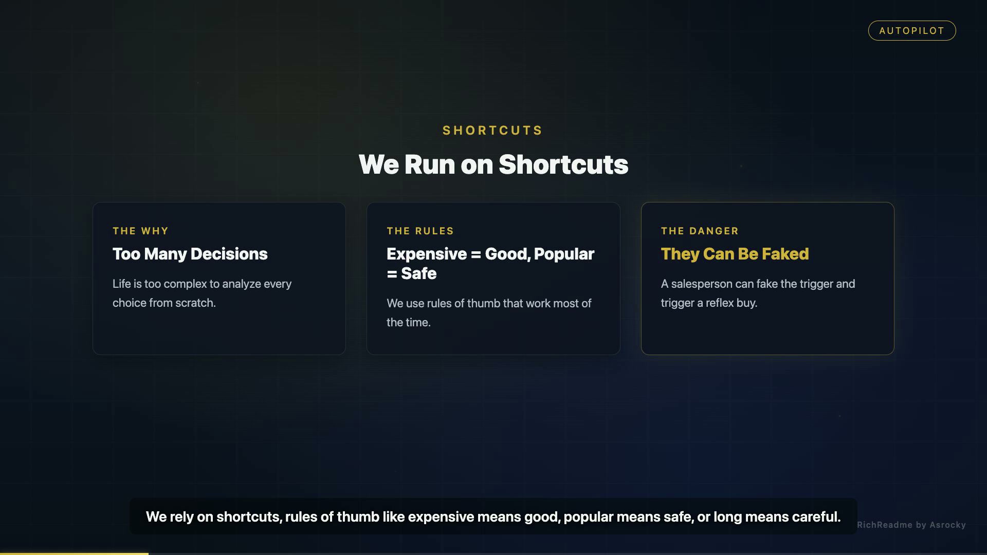We Run on Shortcuts