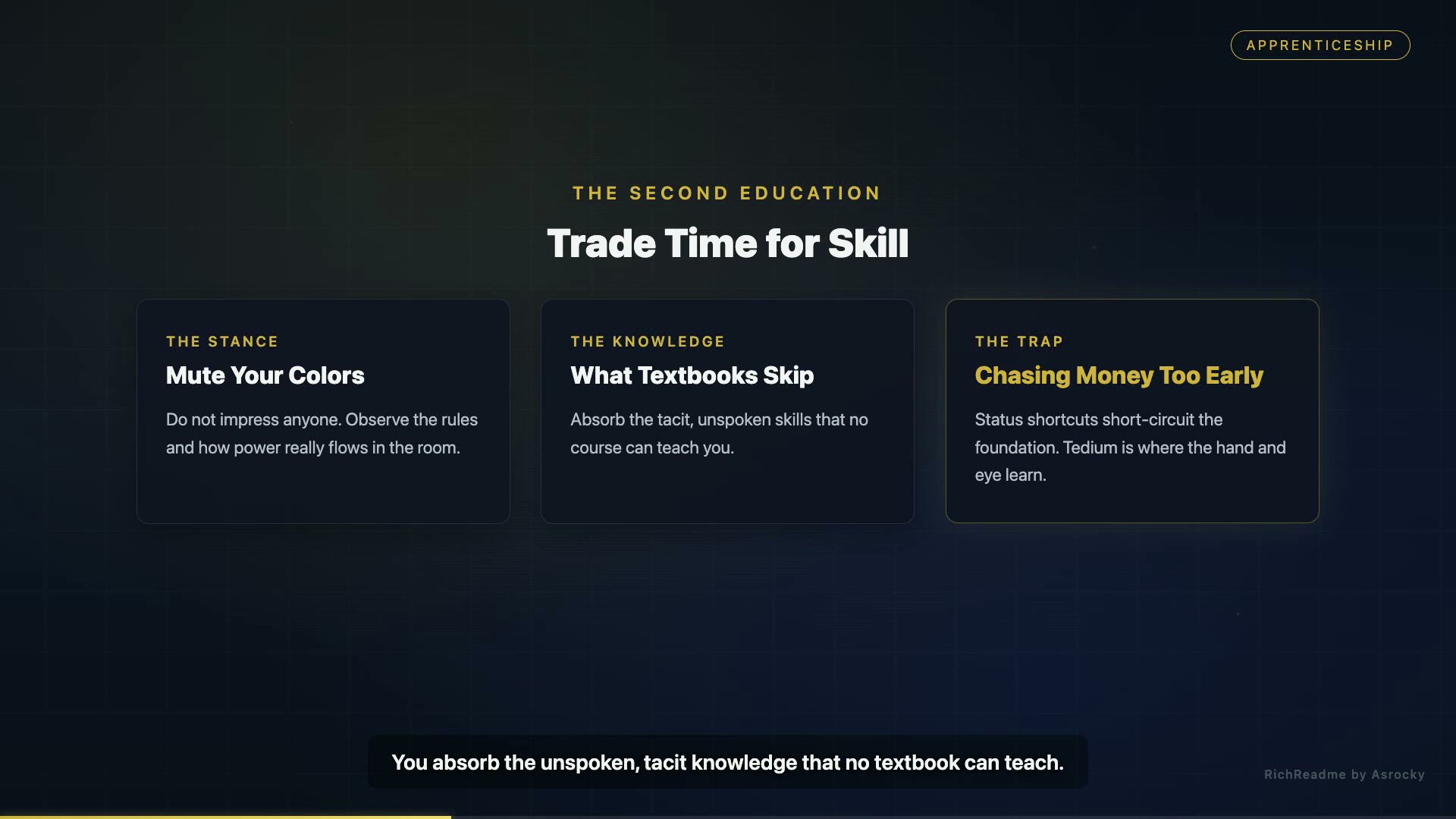 Trade Time for Skill