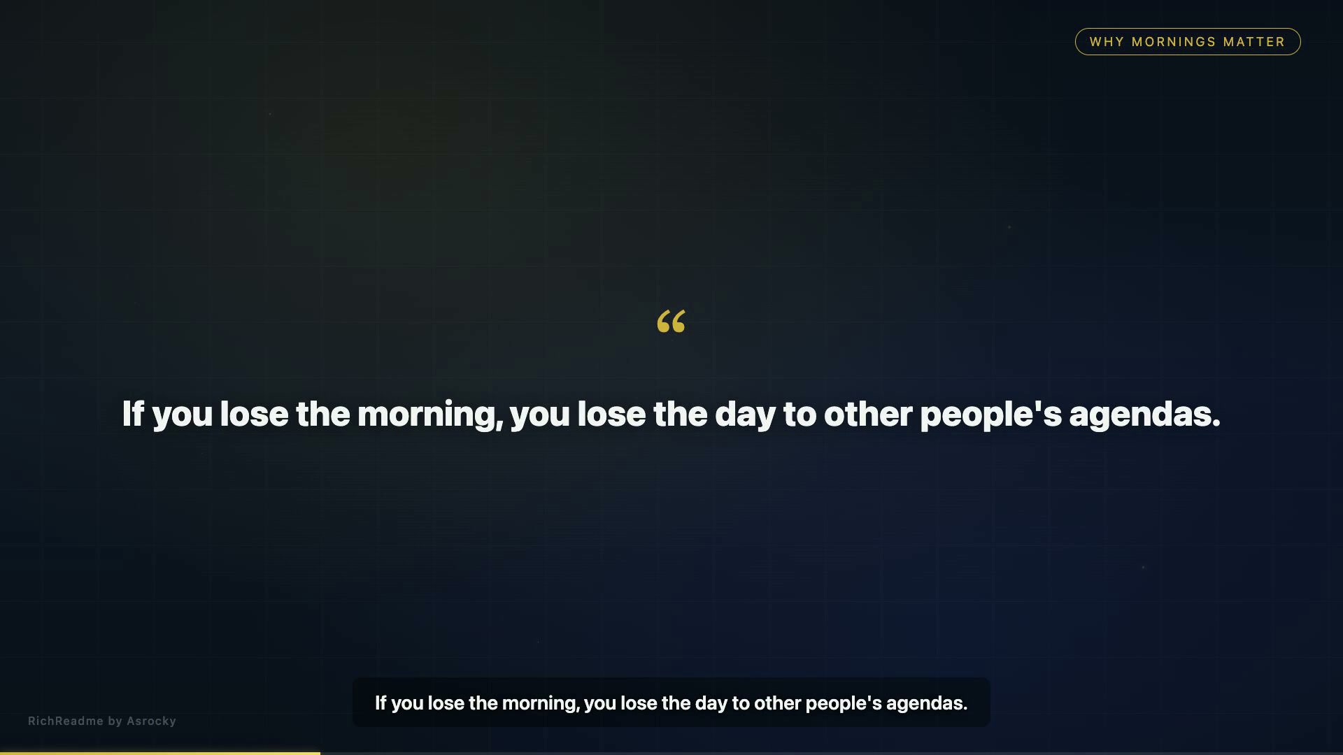 Why Mornings Matter