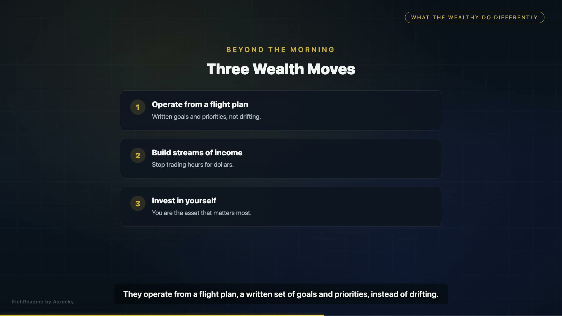 Three Wealth Moves