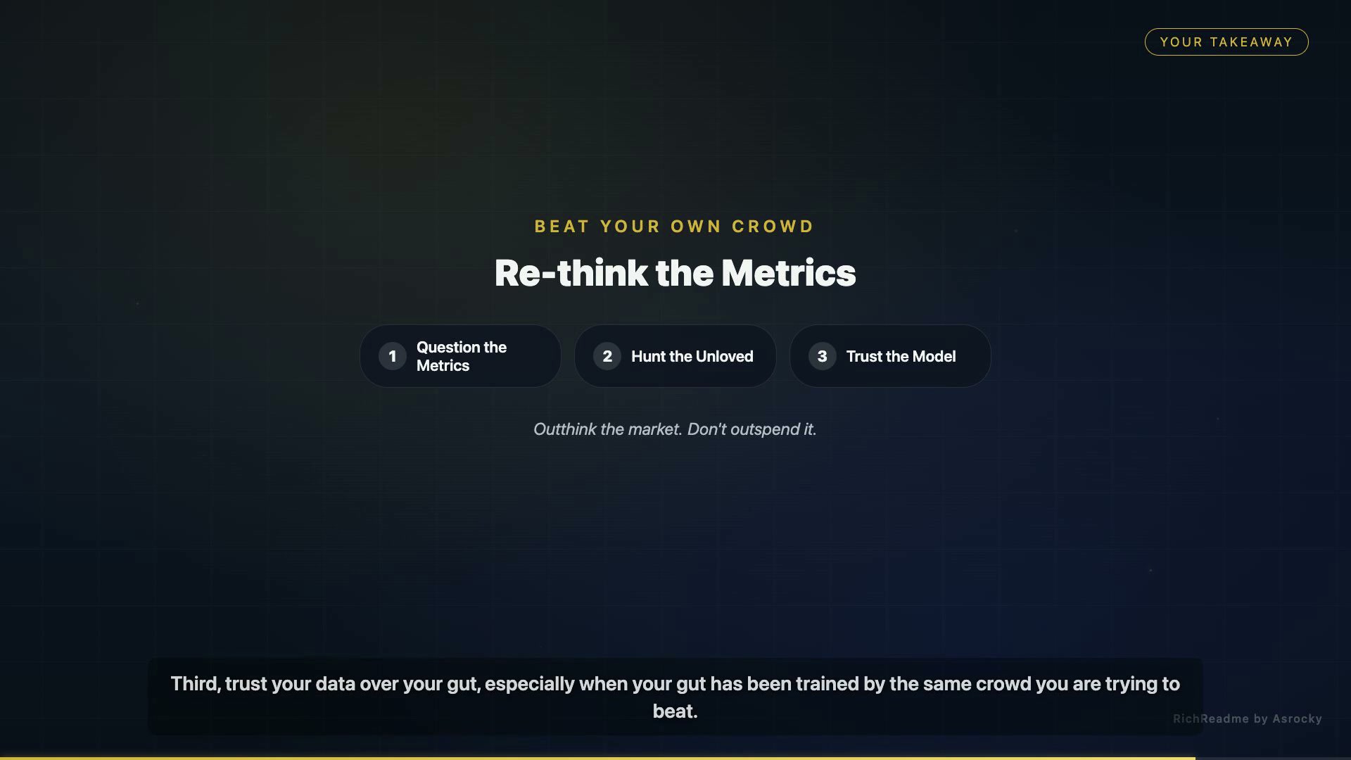 Re-think the Metrics