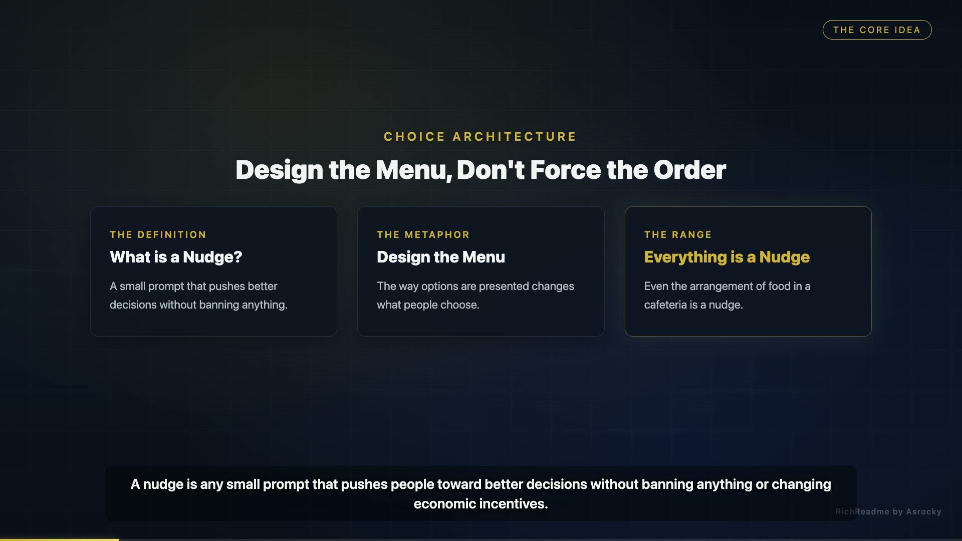 Design the Menu, Don't Force the Order
