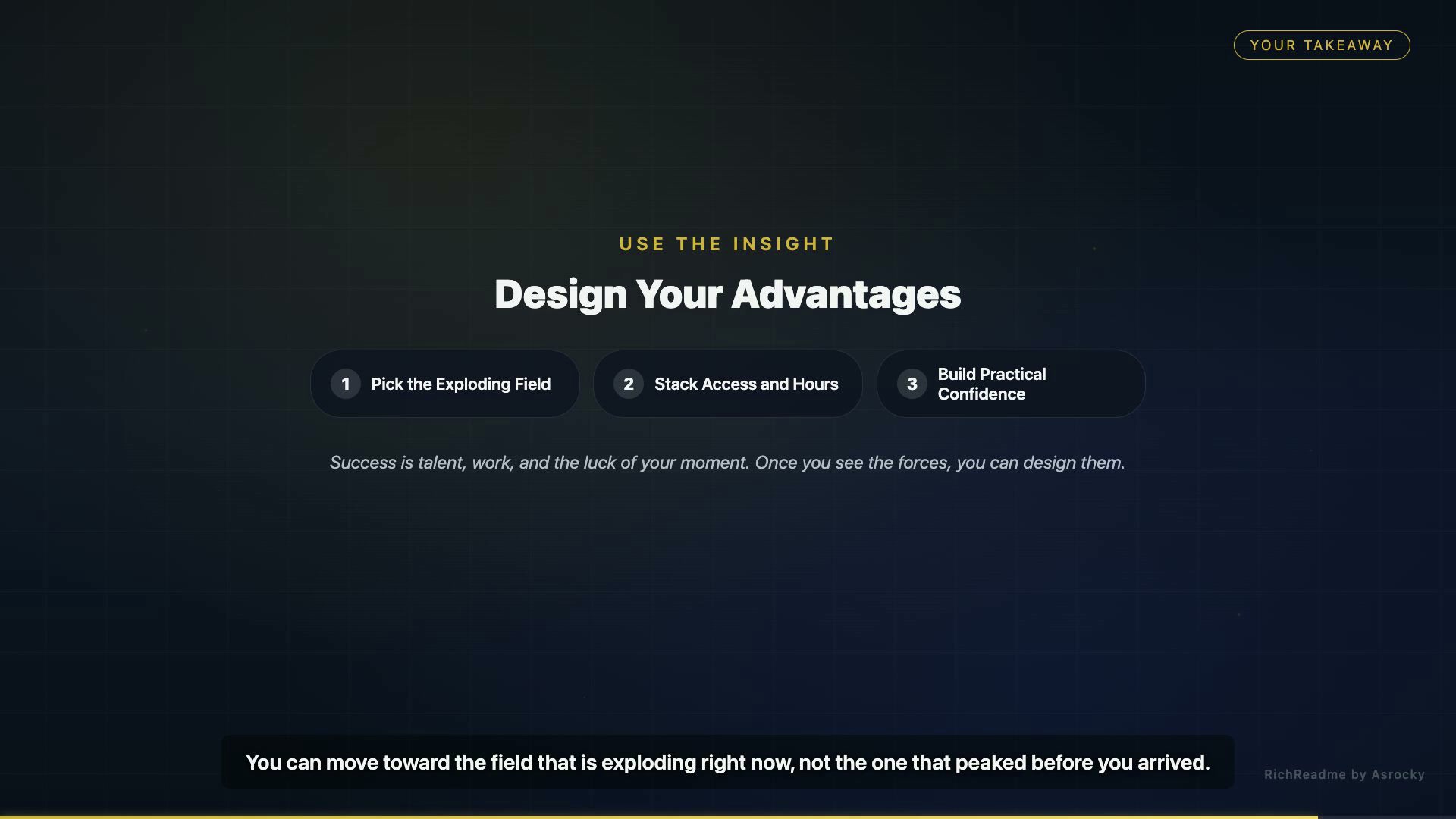 Design Your Advantages