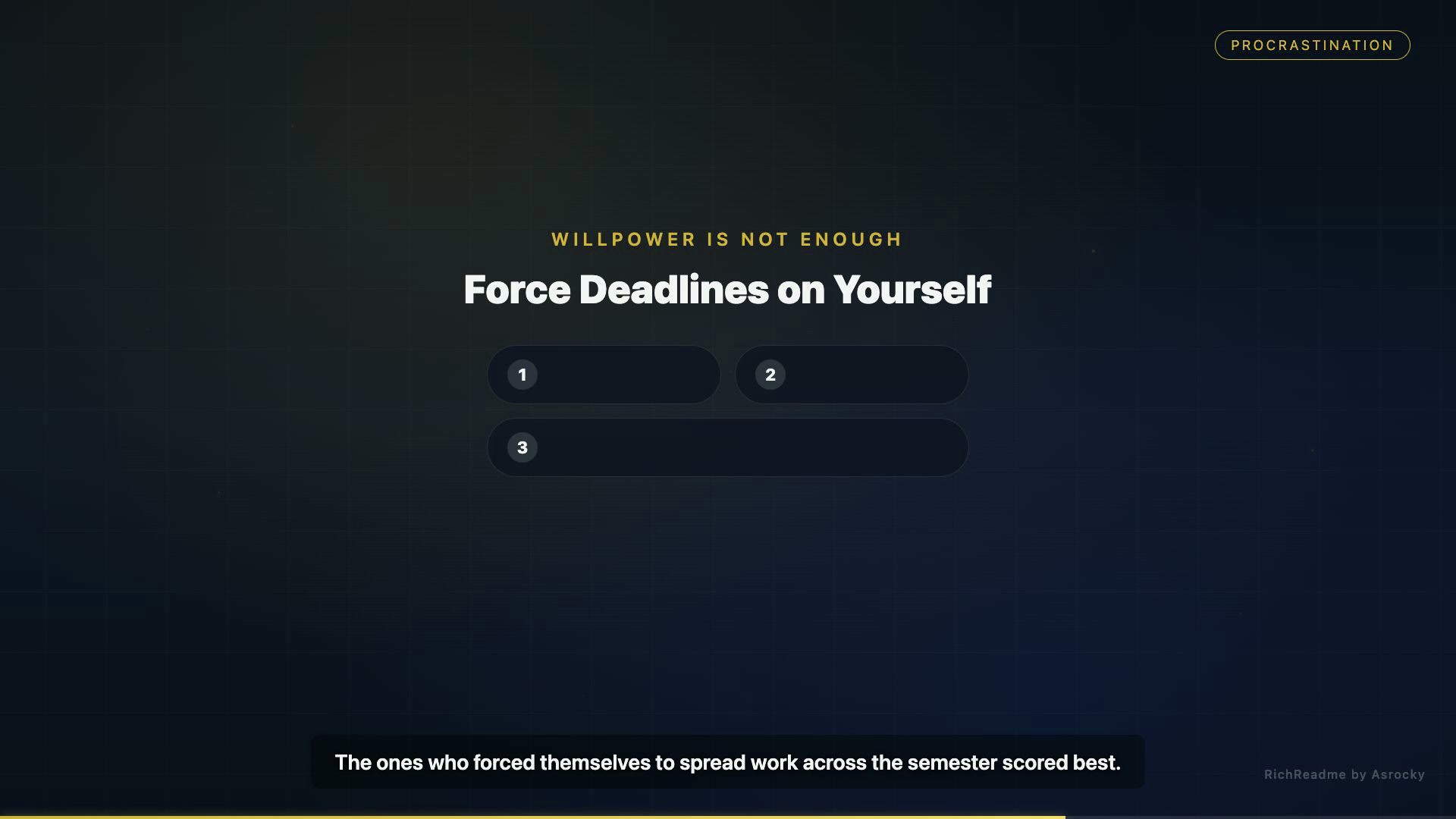 Force Deadlines on Yourself