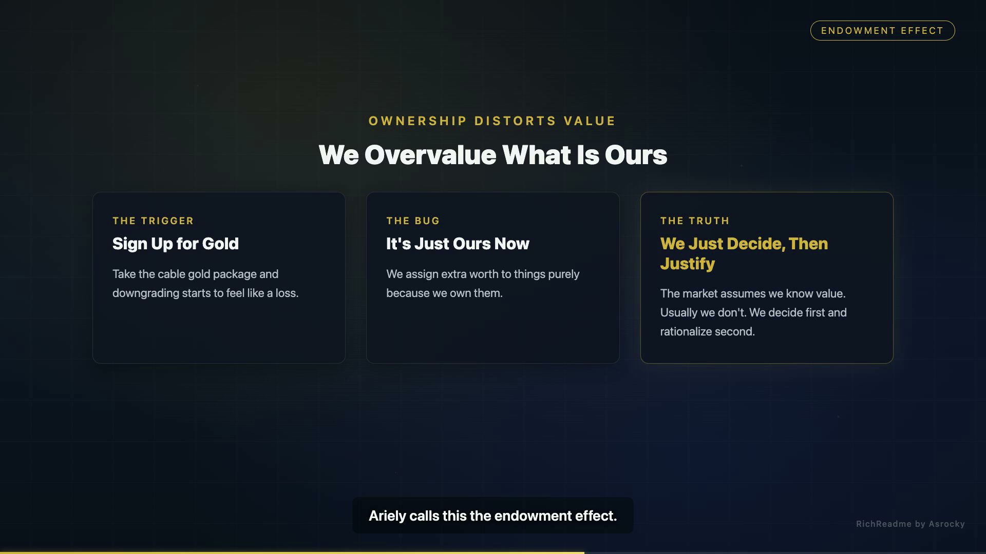 We Overvalue What Is Ours