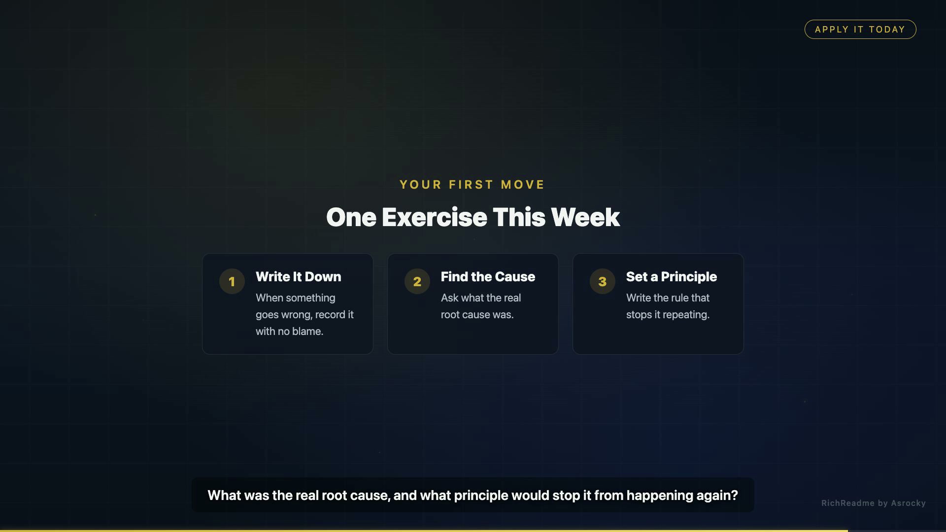 One Exercise This Week
