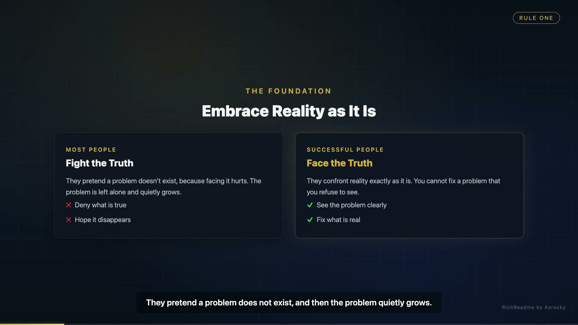Embrace Reality as It Is