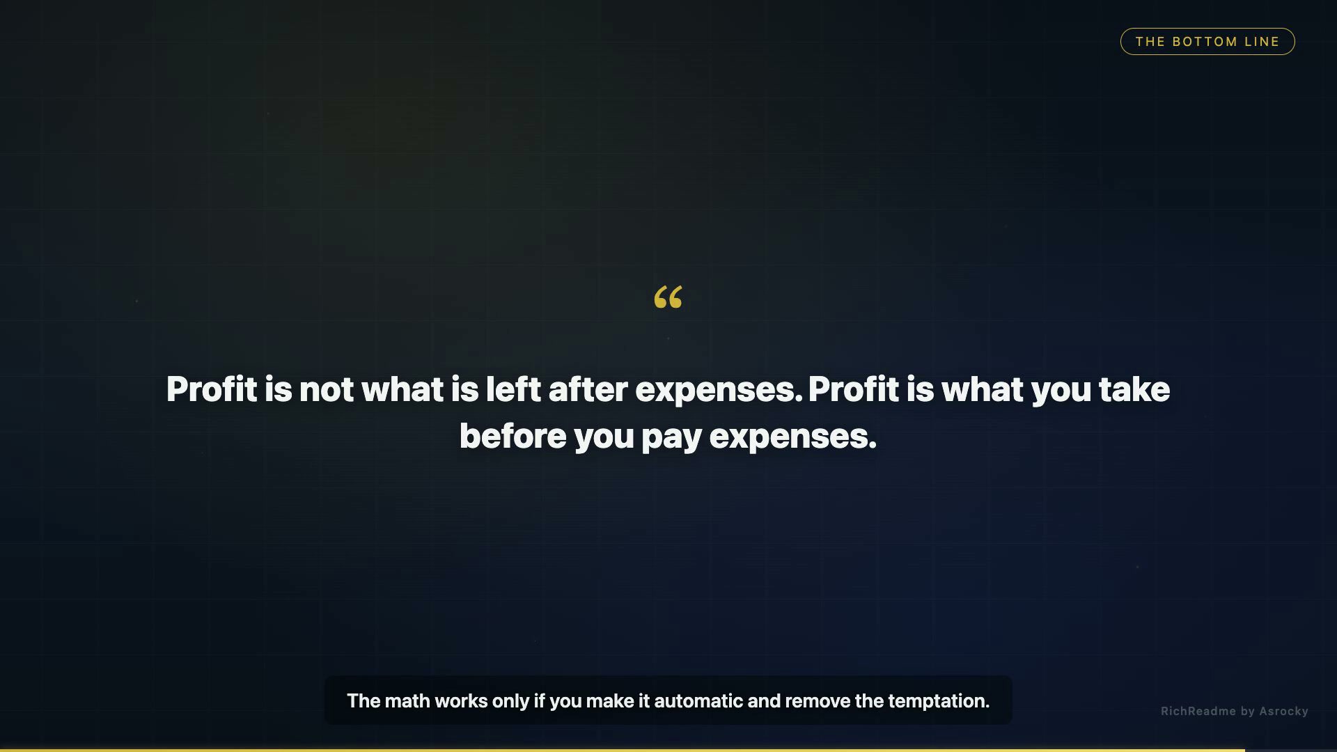 The Bottom Line