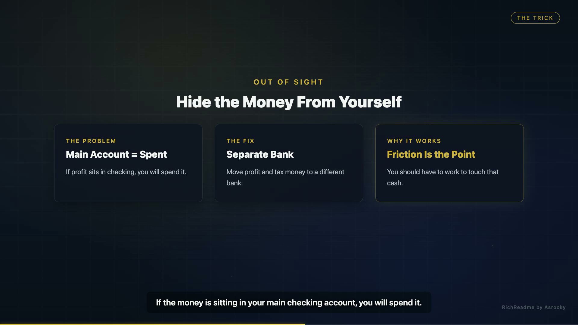 Hide the Money From Yourself