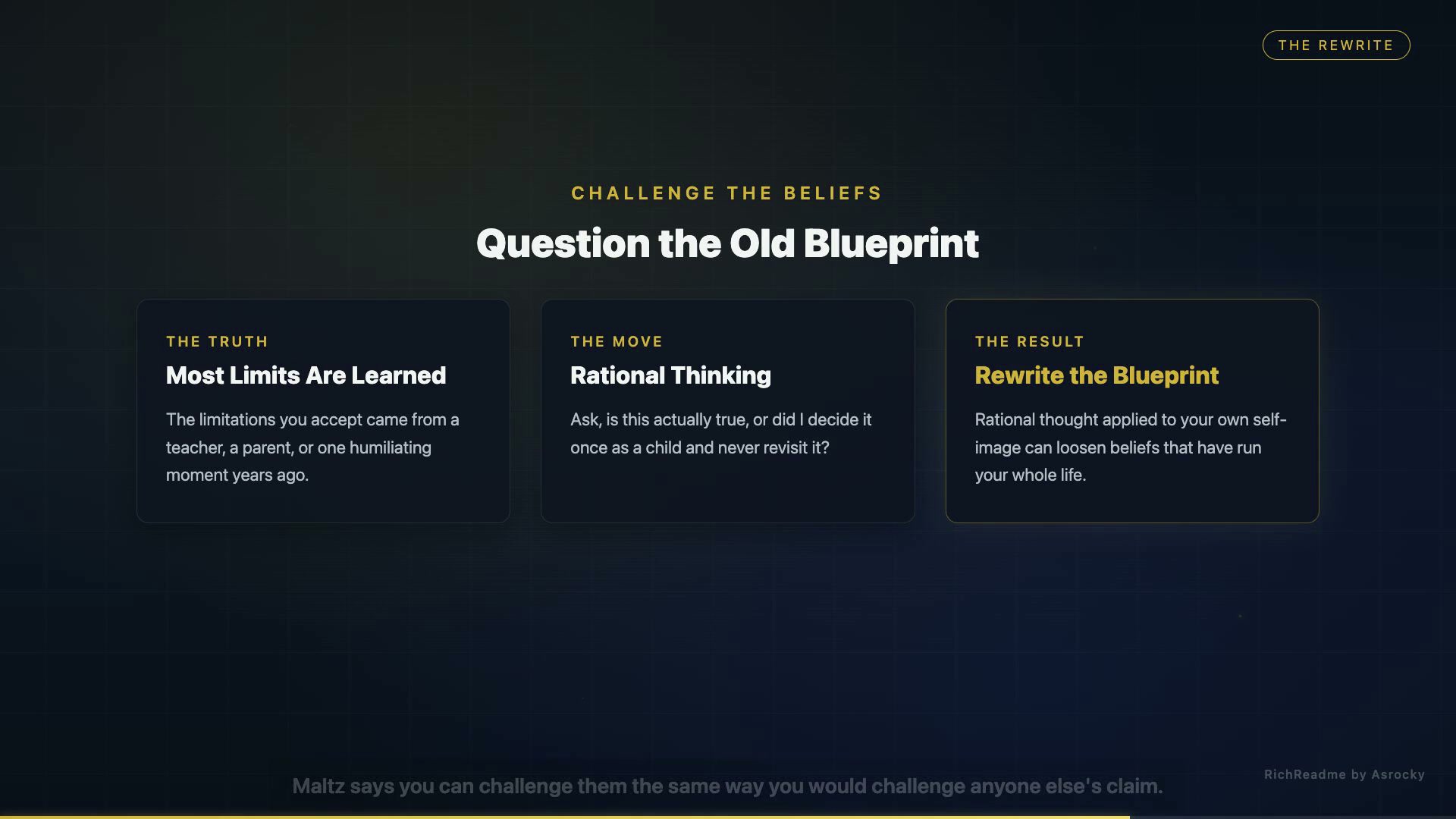 Question the Old Blueprint