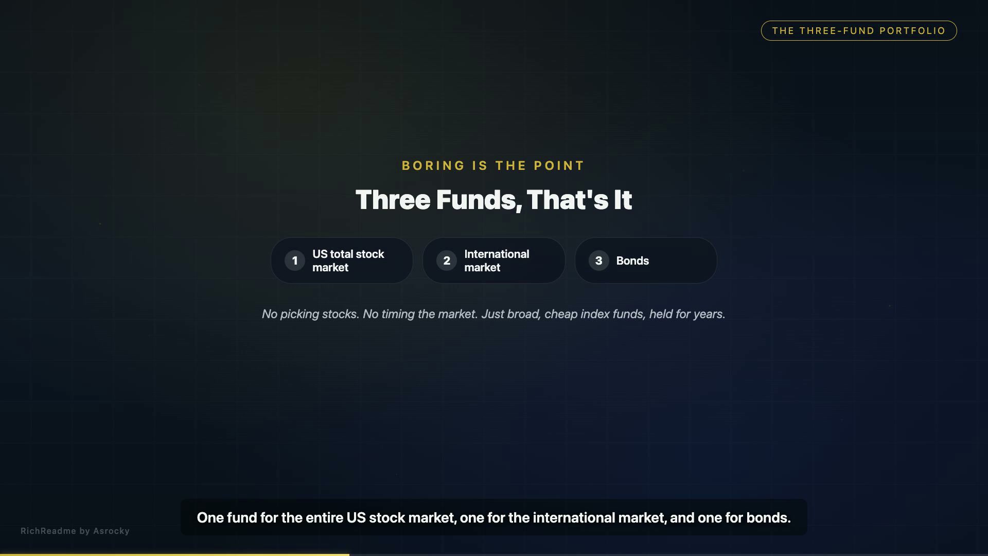 Three Funds, That's It