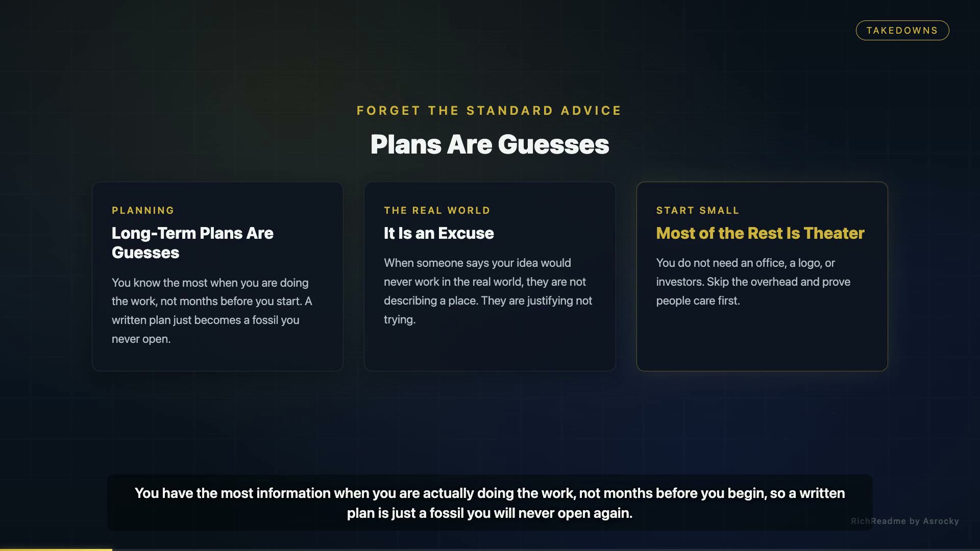Plans Are Guesses