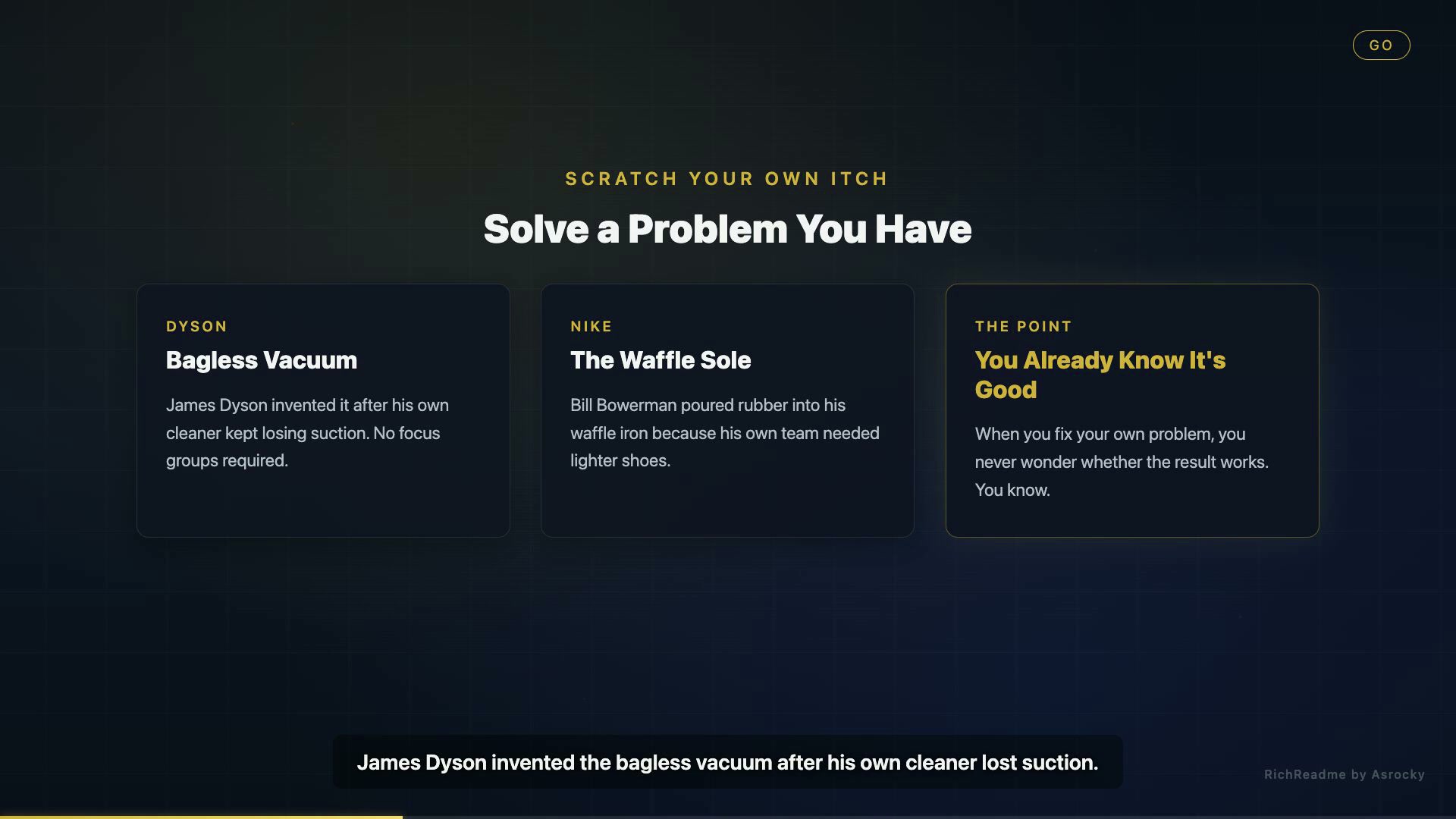 Solve a Problem You Have