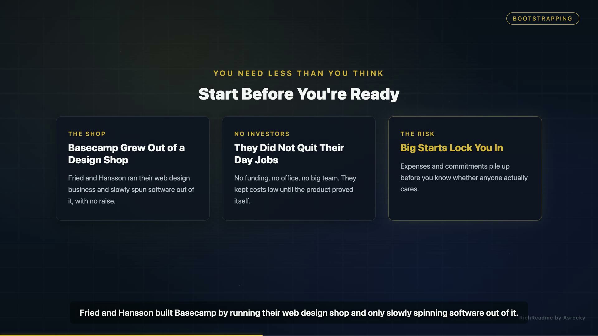 Start Before You're Ready