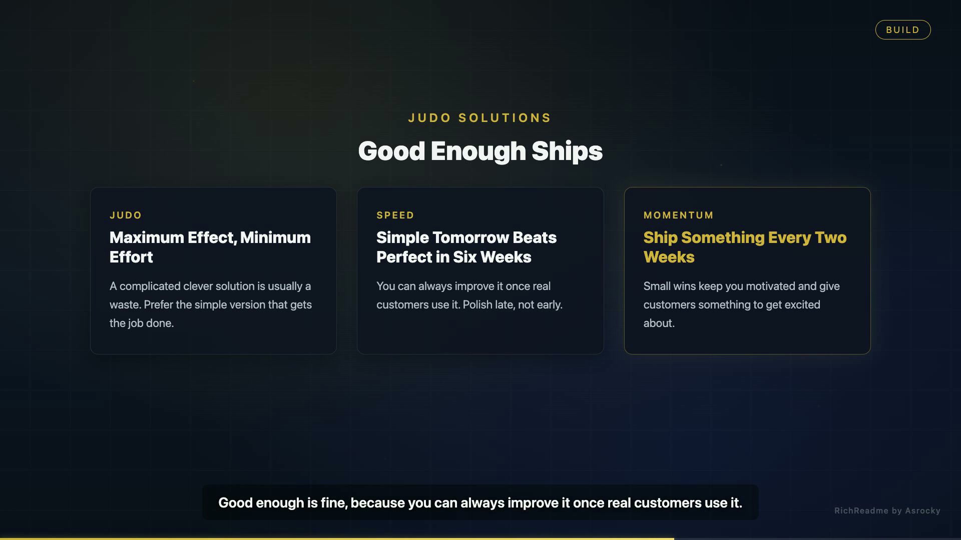 Good Enough Ships