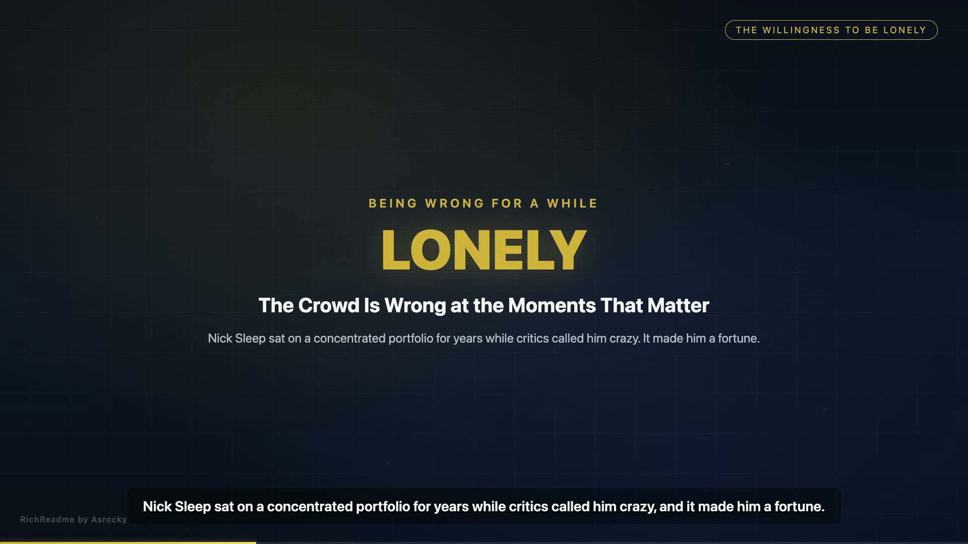 The Willingness to Be Lonely