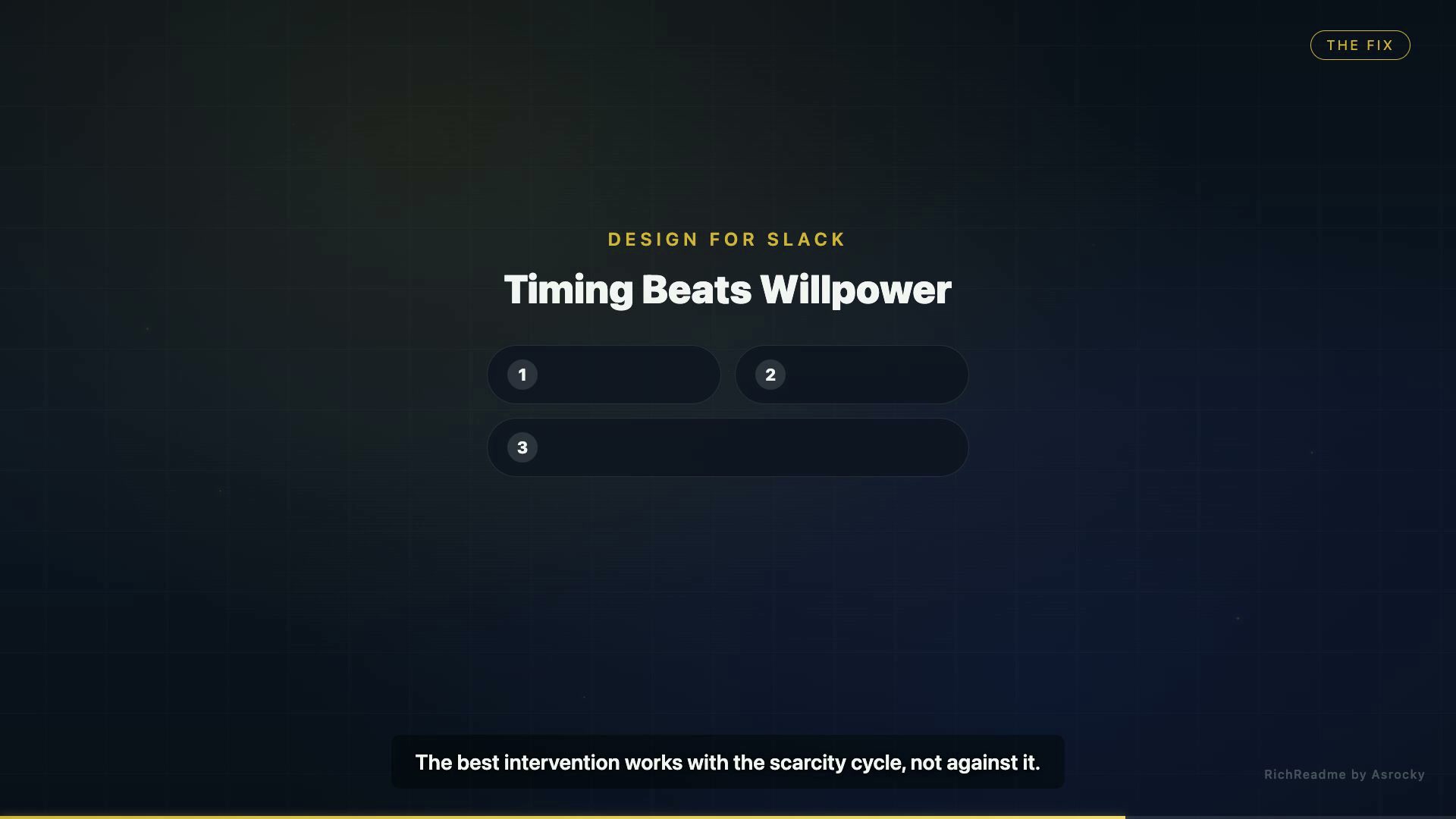 Timing Beats Willpower