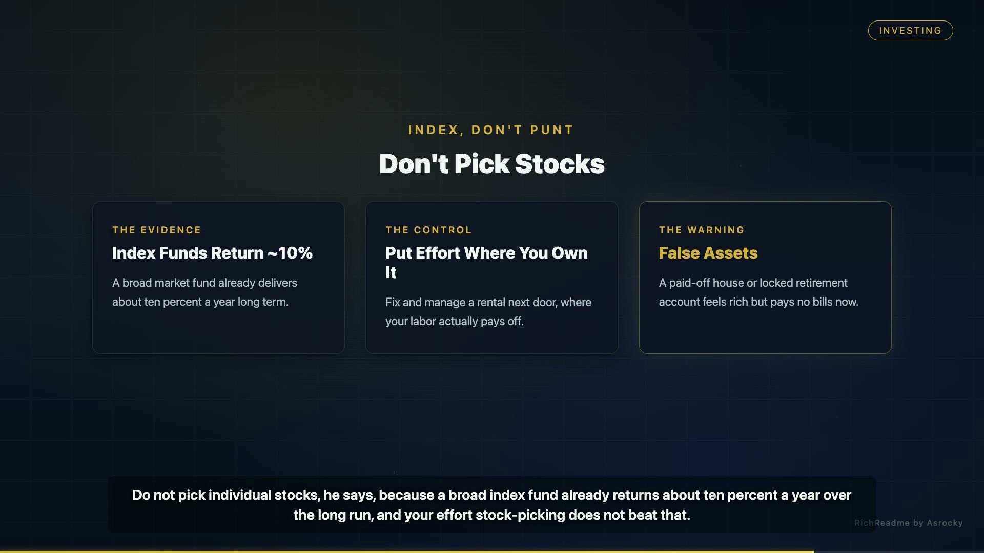 Don't Pick Stocks