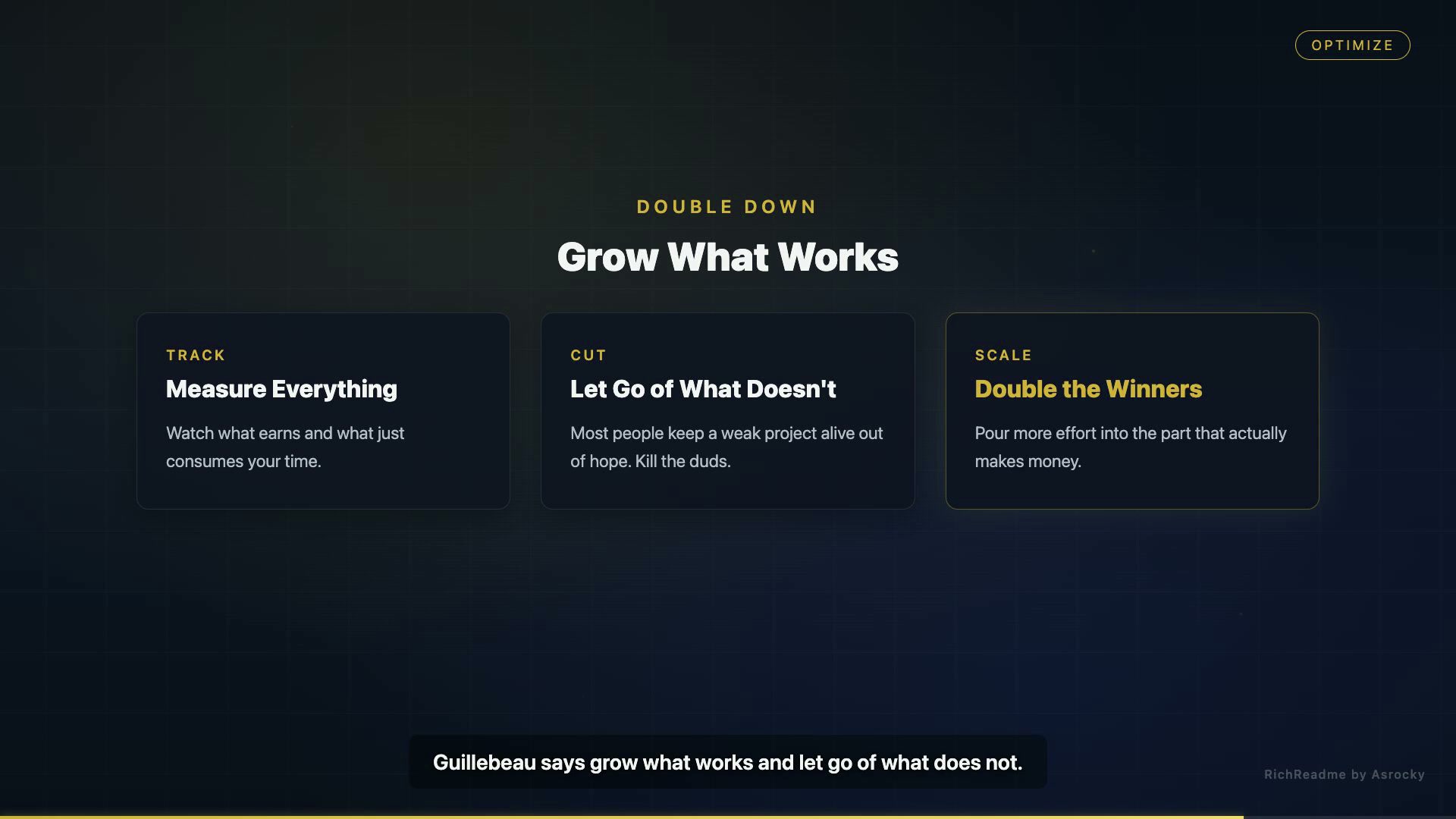 Grow What Works