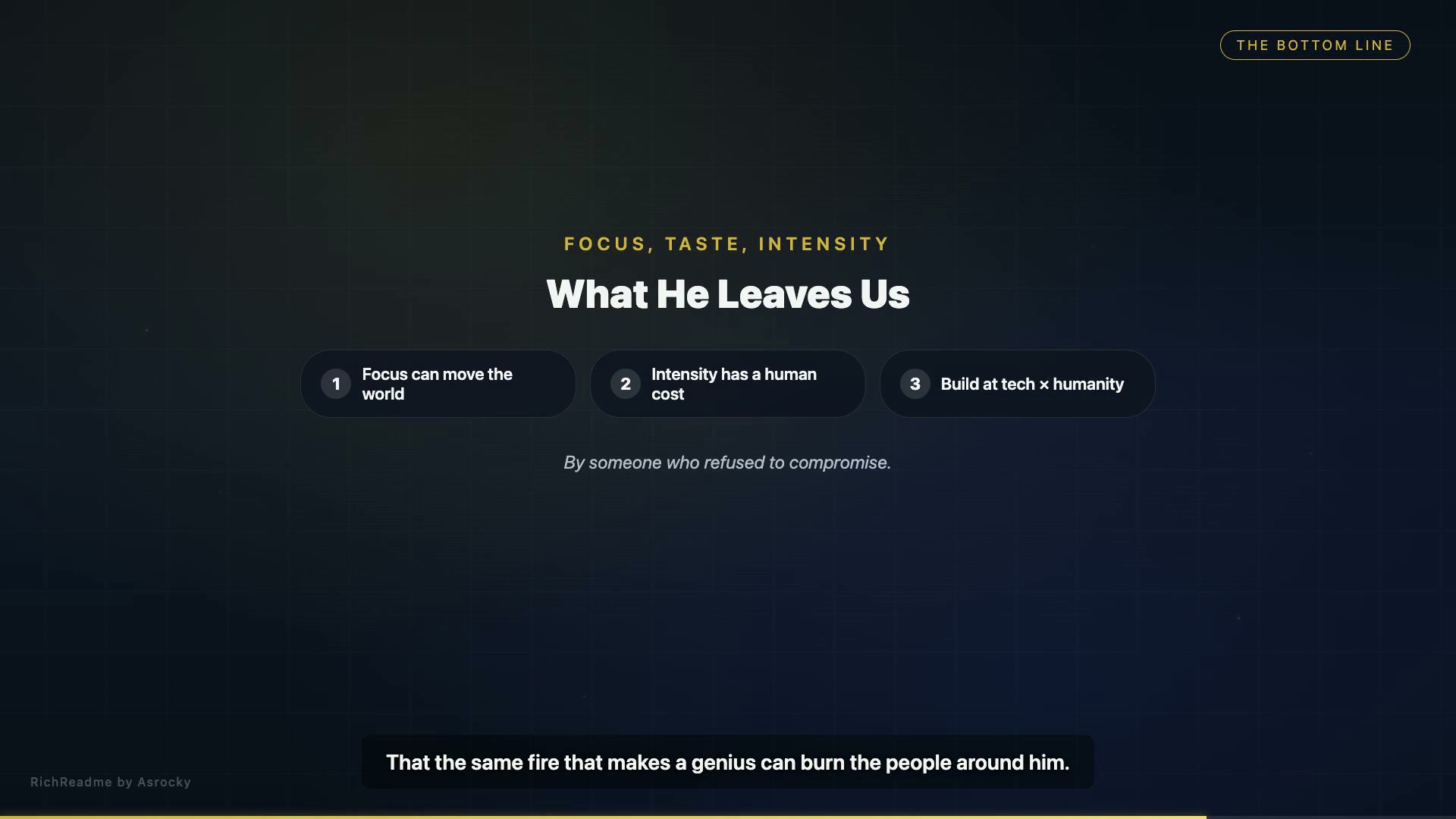 What He Leaves Us