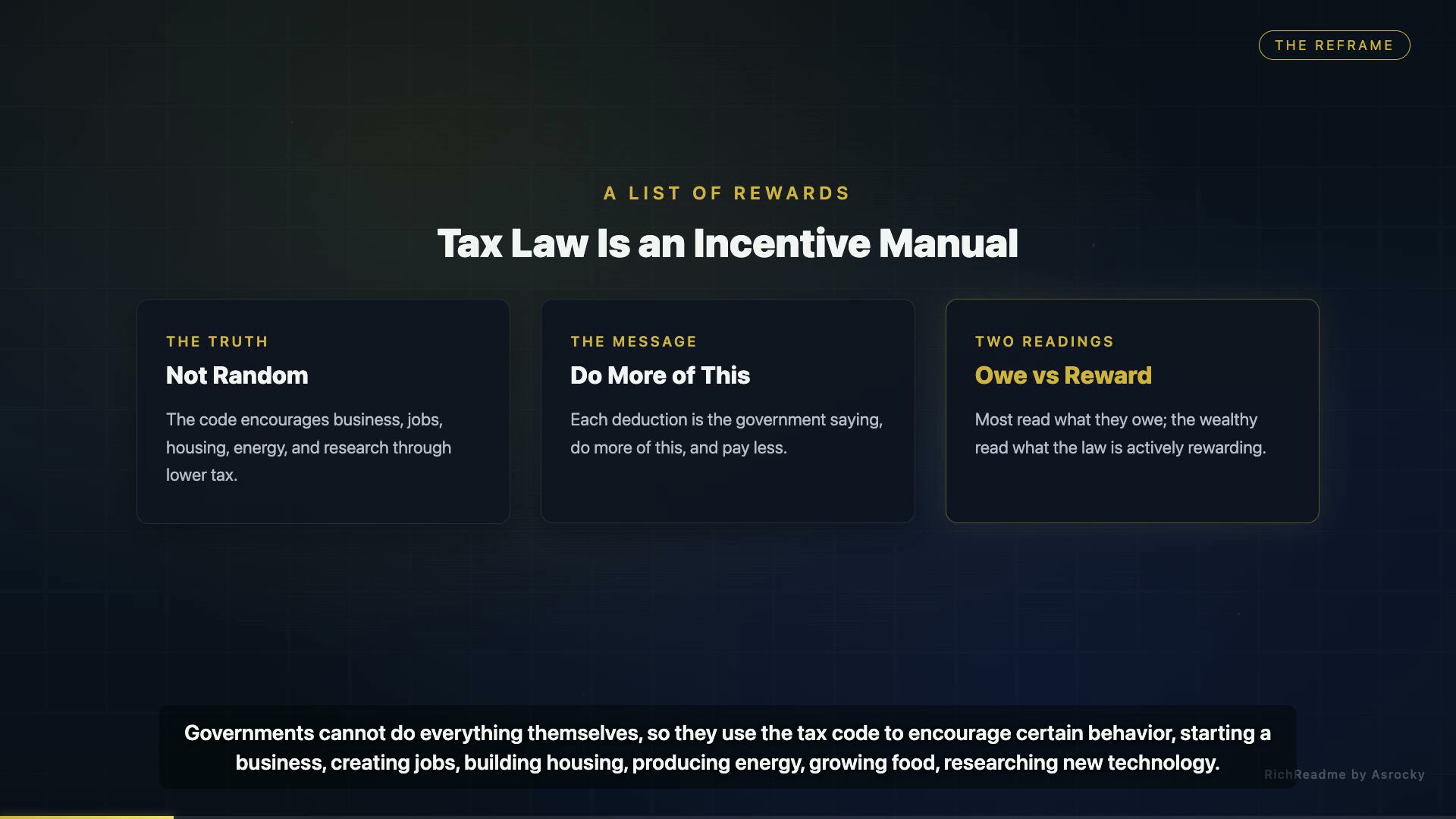 Tax Law Is an Incentive Manual