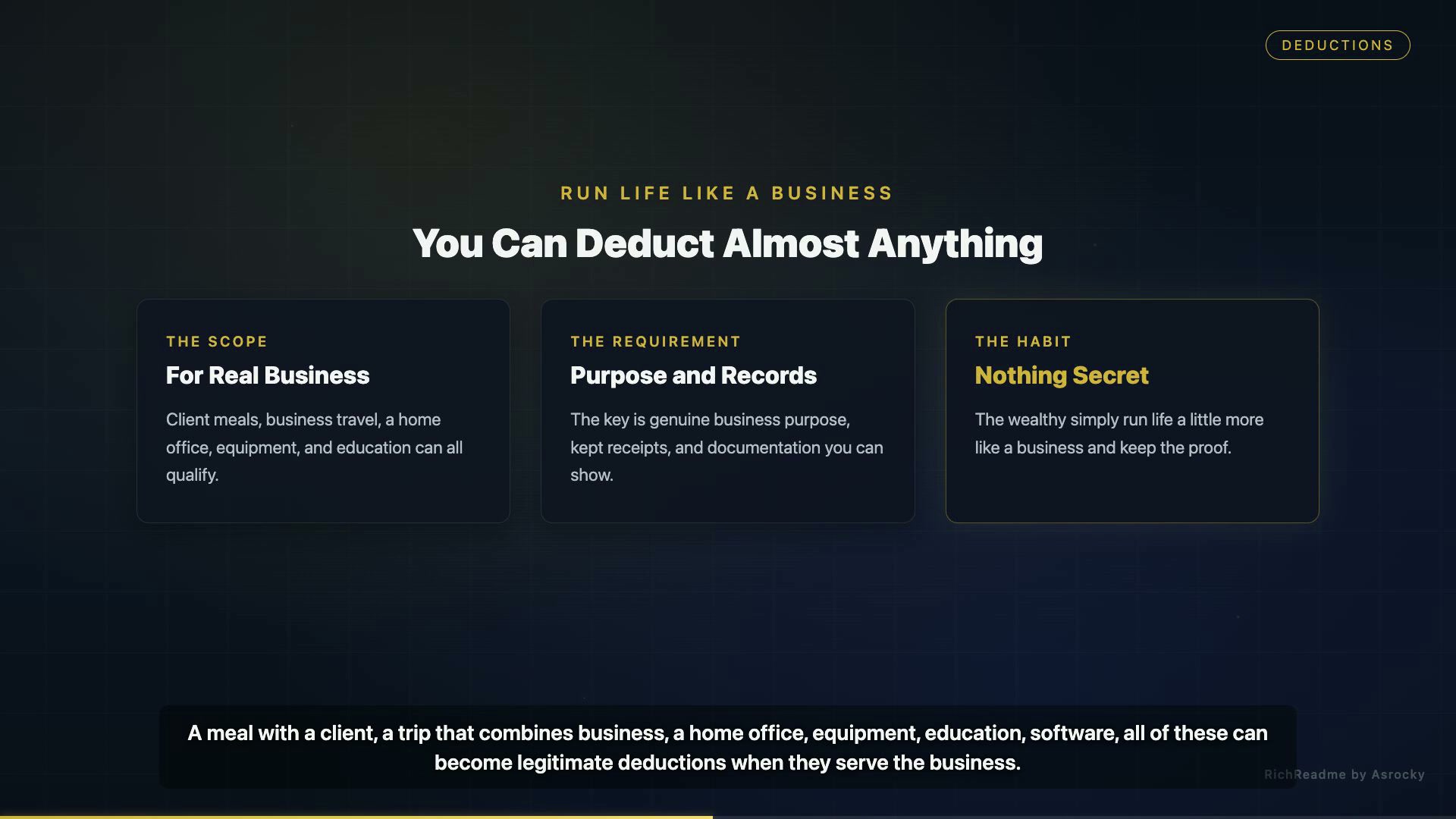 You Can Deduct Almost Anything