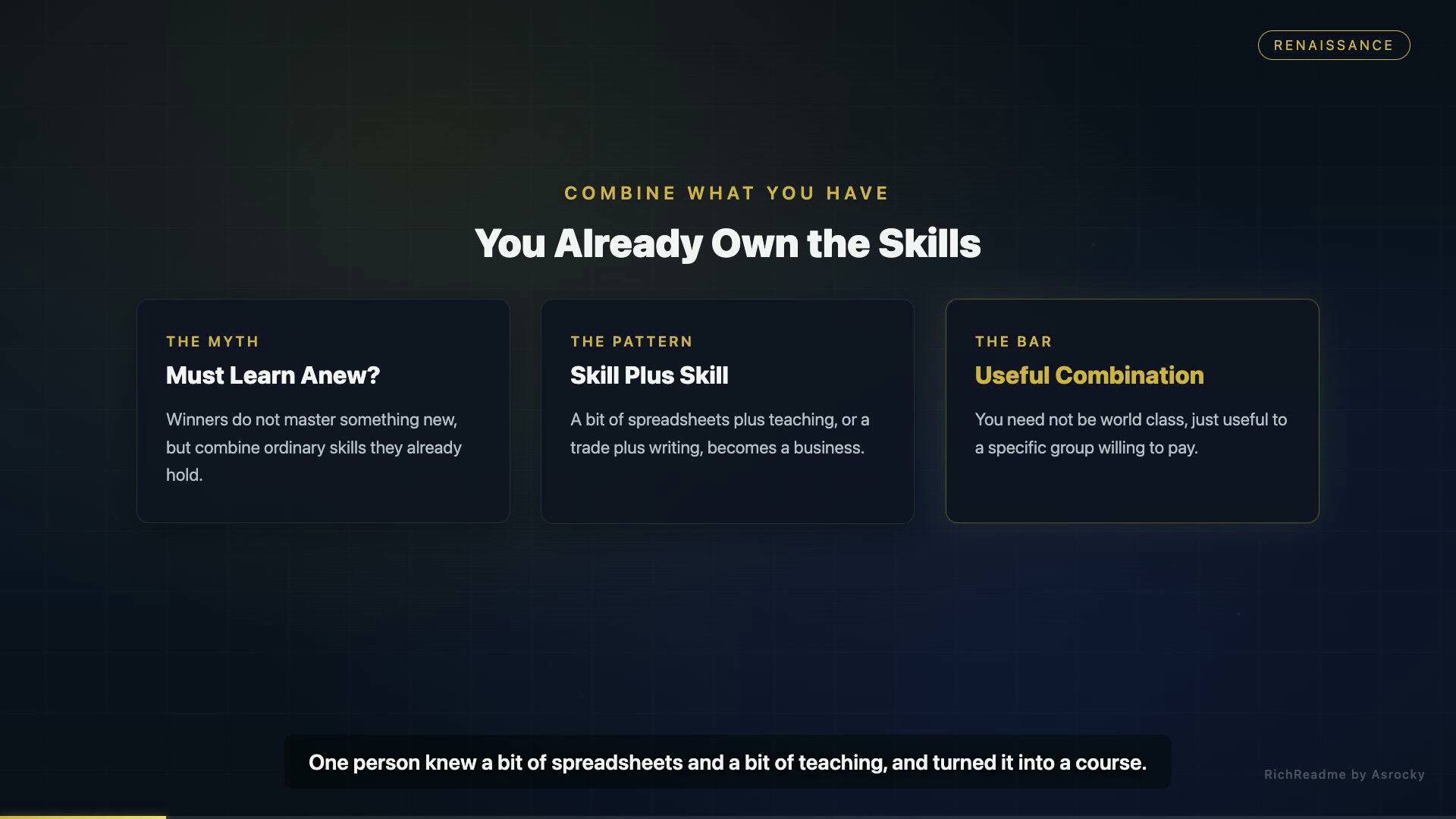 You Already Own the Skills